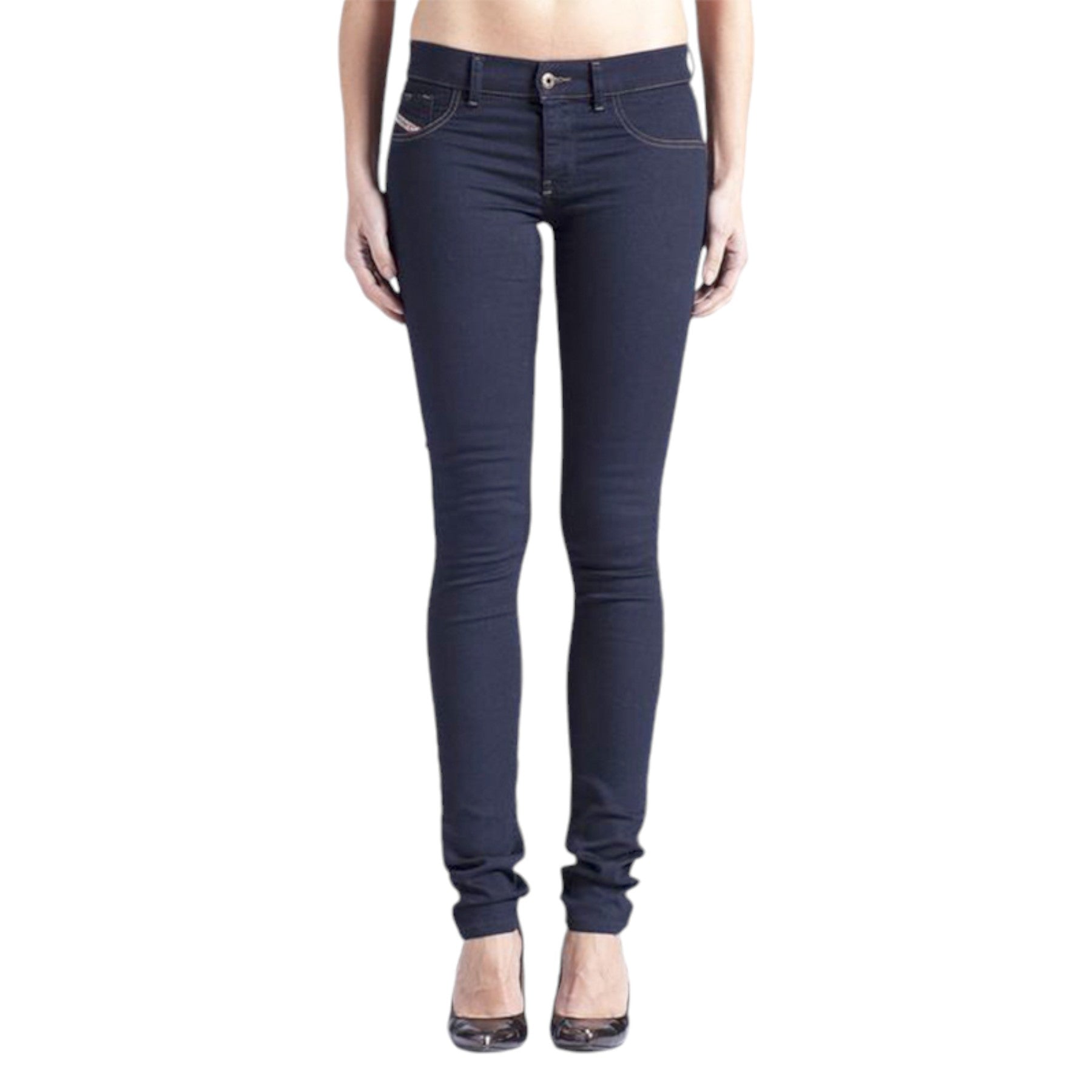 DIESEL LIVIER 0881B Womens Denim Jeans Sweat Jegging Stretch Slim Fit Skinny