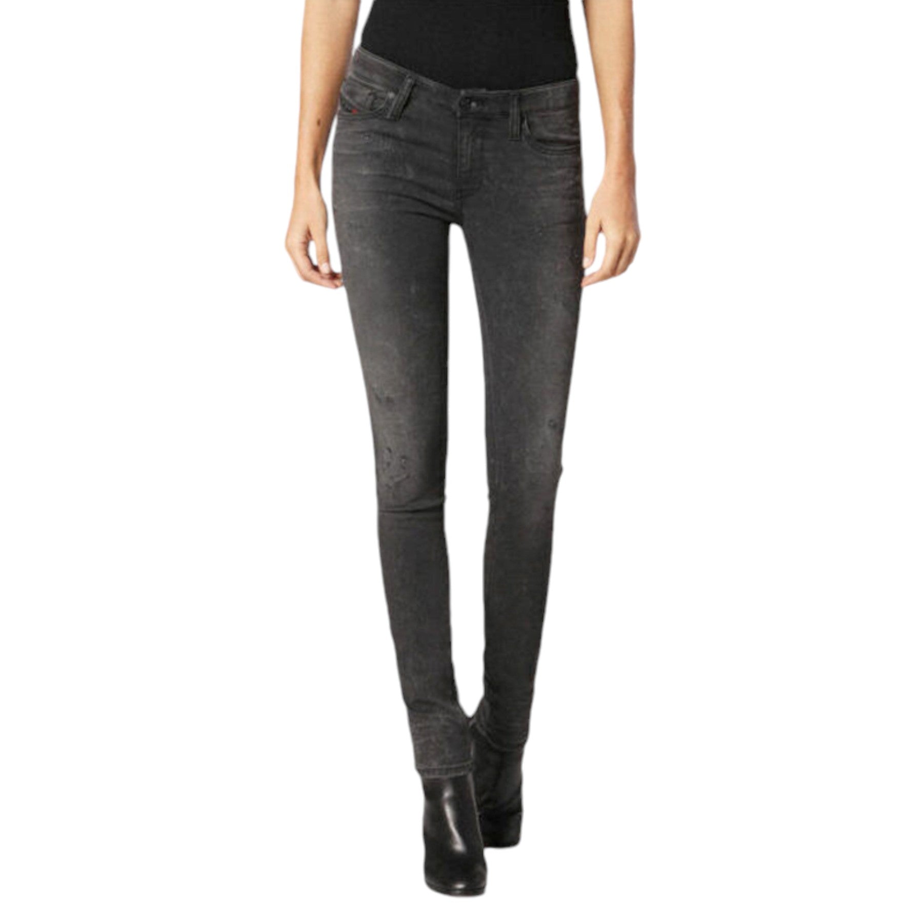 DIESEL SKINZEE NE 0685S Womens Denim Jeans Slim Fit Skinny Leg Sweat Jogg Pants