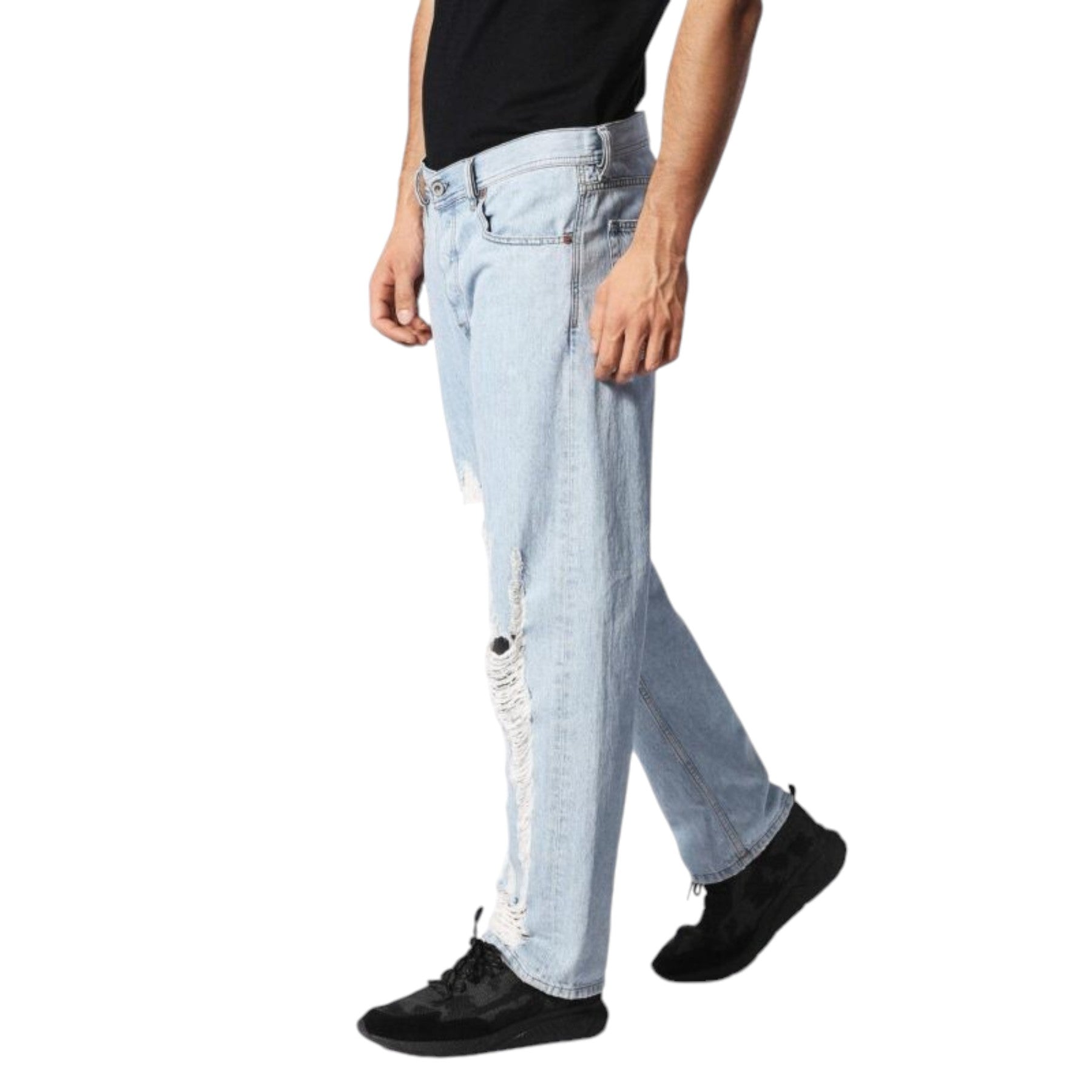 DIESEL DAGH 084PK Mens Denim Jeans Distressed Regular Fit Straight Denim Blue