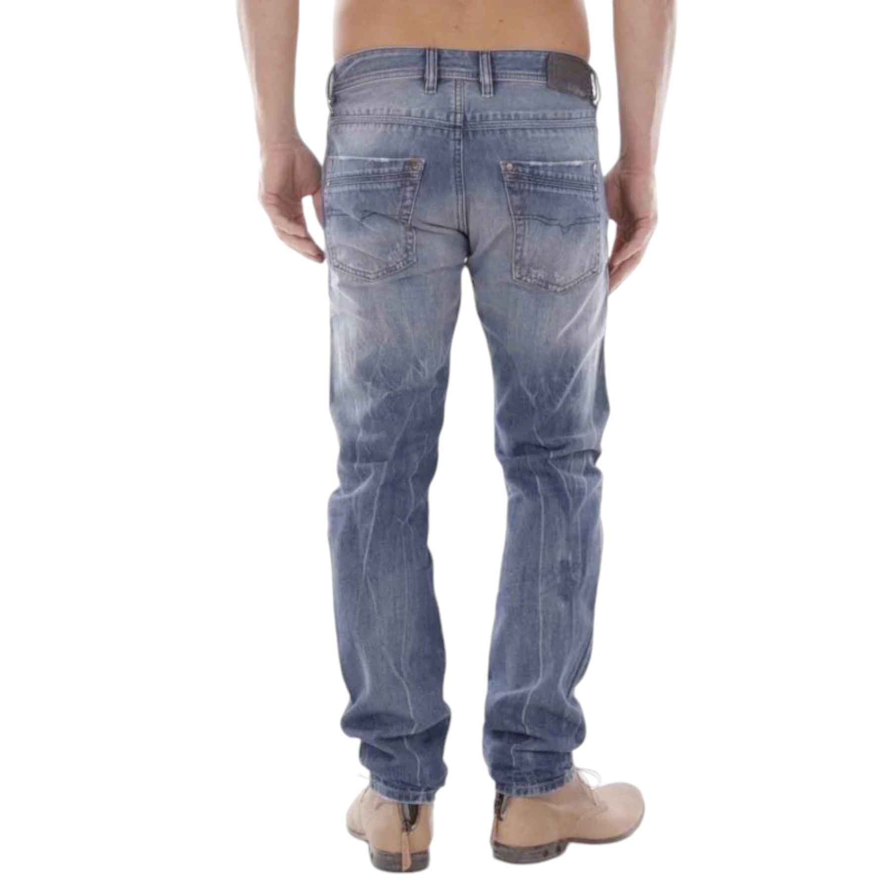 DIESEL KRAYVER R95T8 Mens Denim Jeans Regular Fit Straight Casual Pants Waist 28