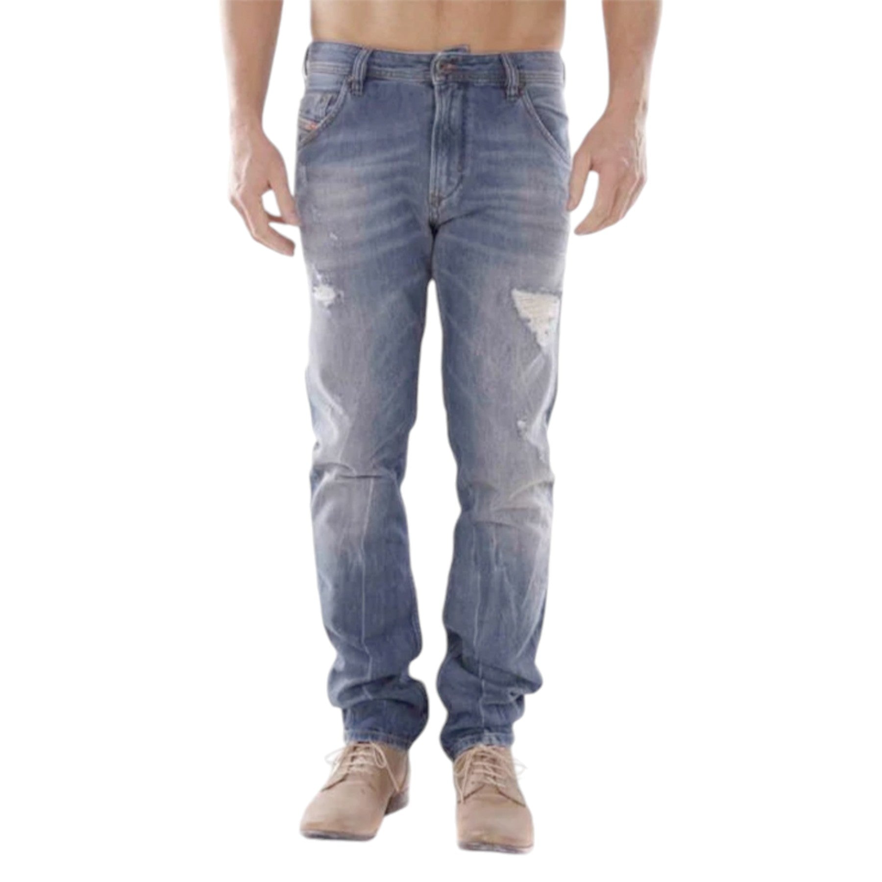 DIESEL KRAYVER R95T8 Mens Denim Jeans Regular Fit Straight Casual Pants Waist 28