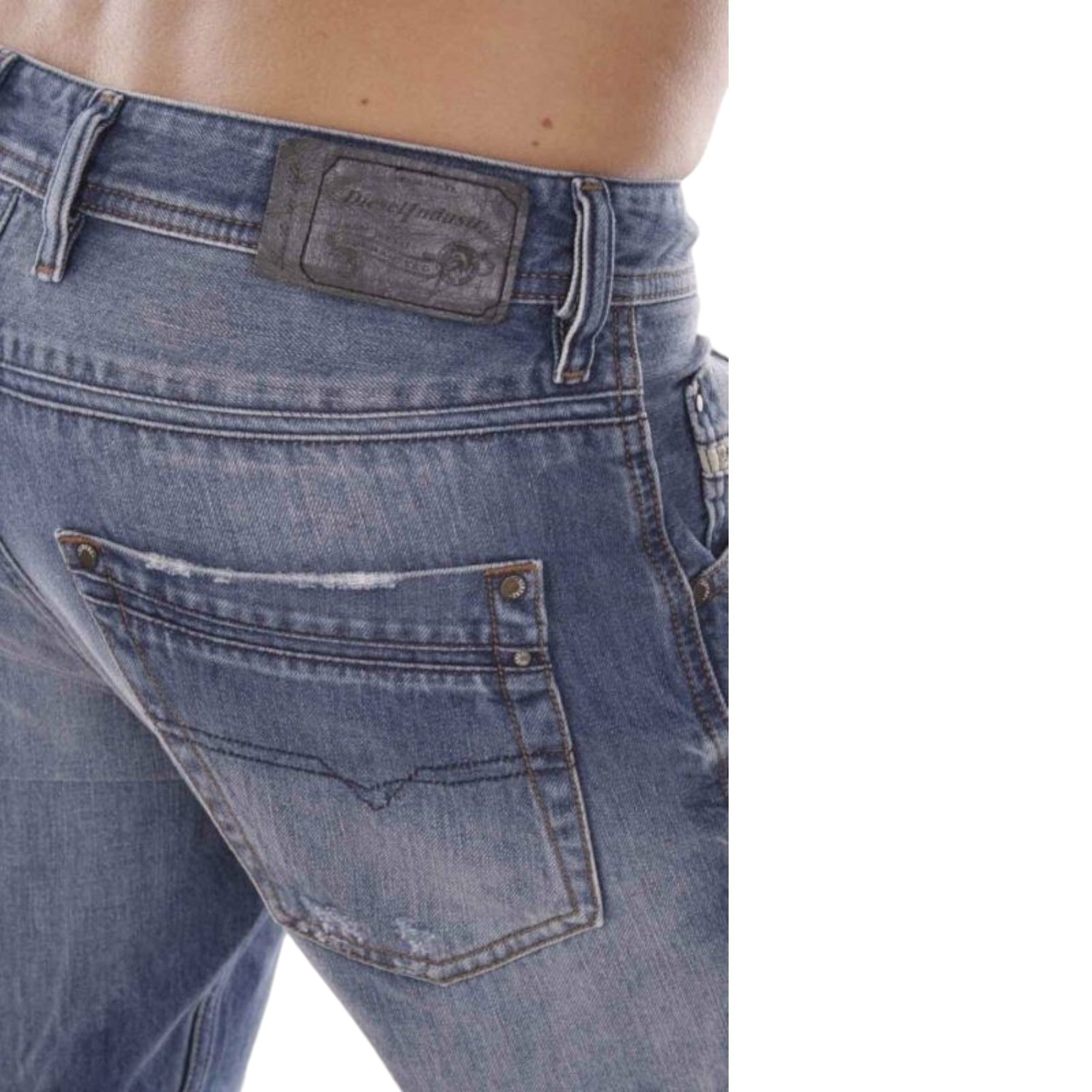 DIESEL KRAYVER R95T8 Mens Denim Jeans Regular Fit Straight Casual Pants Waist 28