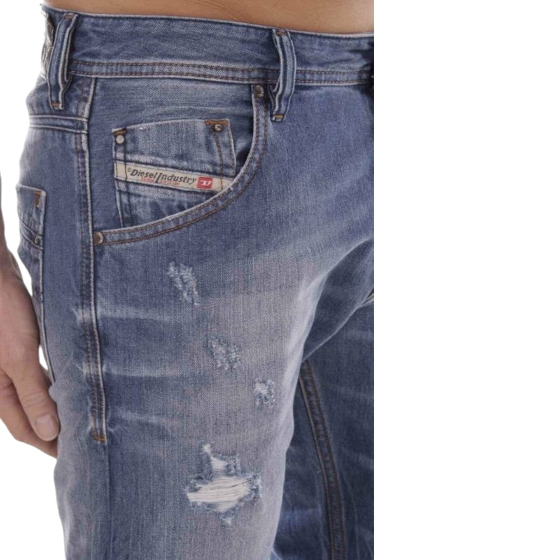 DIESEL KRAYVER R95T8 Mens Denim Jeans Regular Fit Straight Casual Pants Waist 28