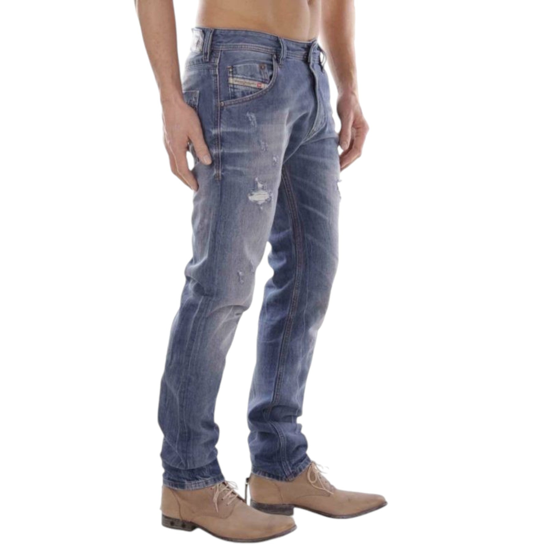 DIESEL KRAYVER R95T8 Mens Denim Jeans Regular Fit Straight Casual Pants Waist 28