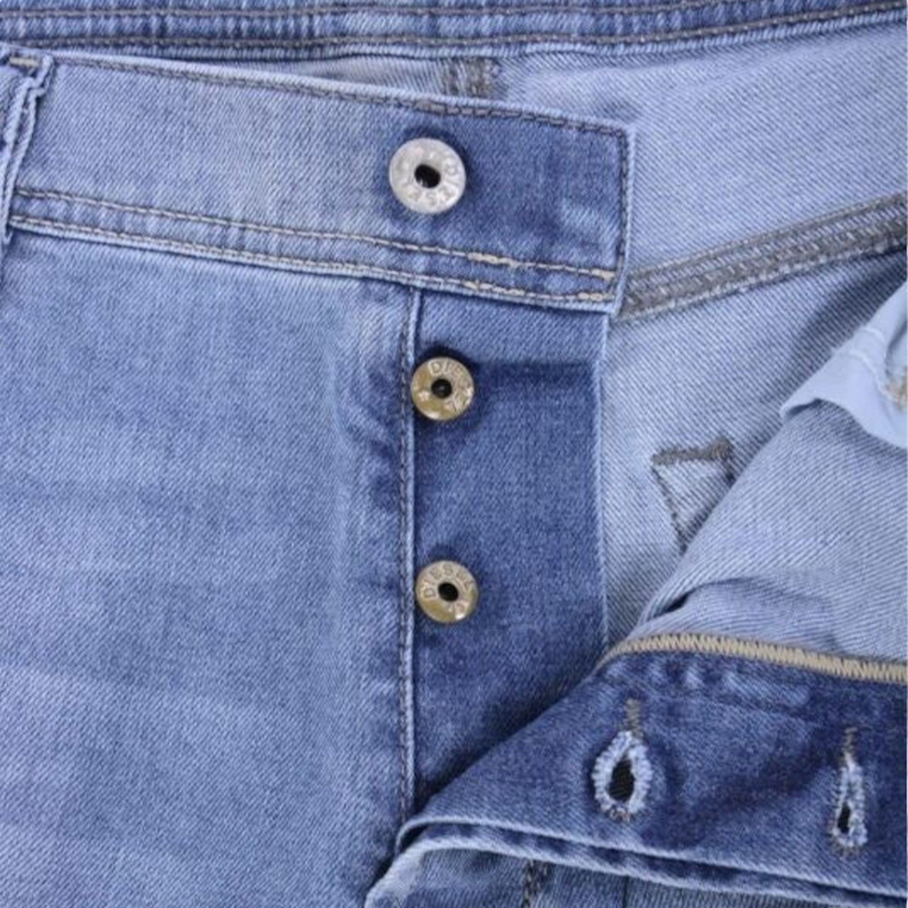 DIESEL TEPPHAR 0842H Mens Denim Jeans Stretch Slim Fit Carrot Denim Blue Pants