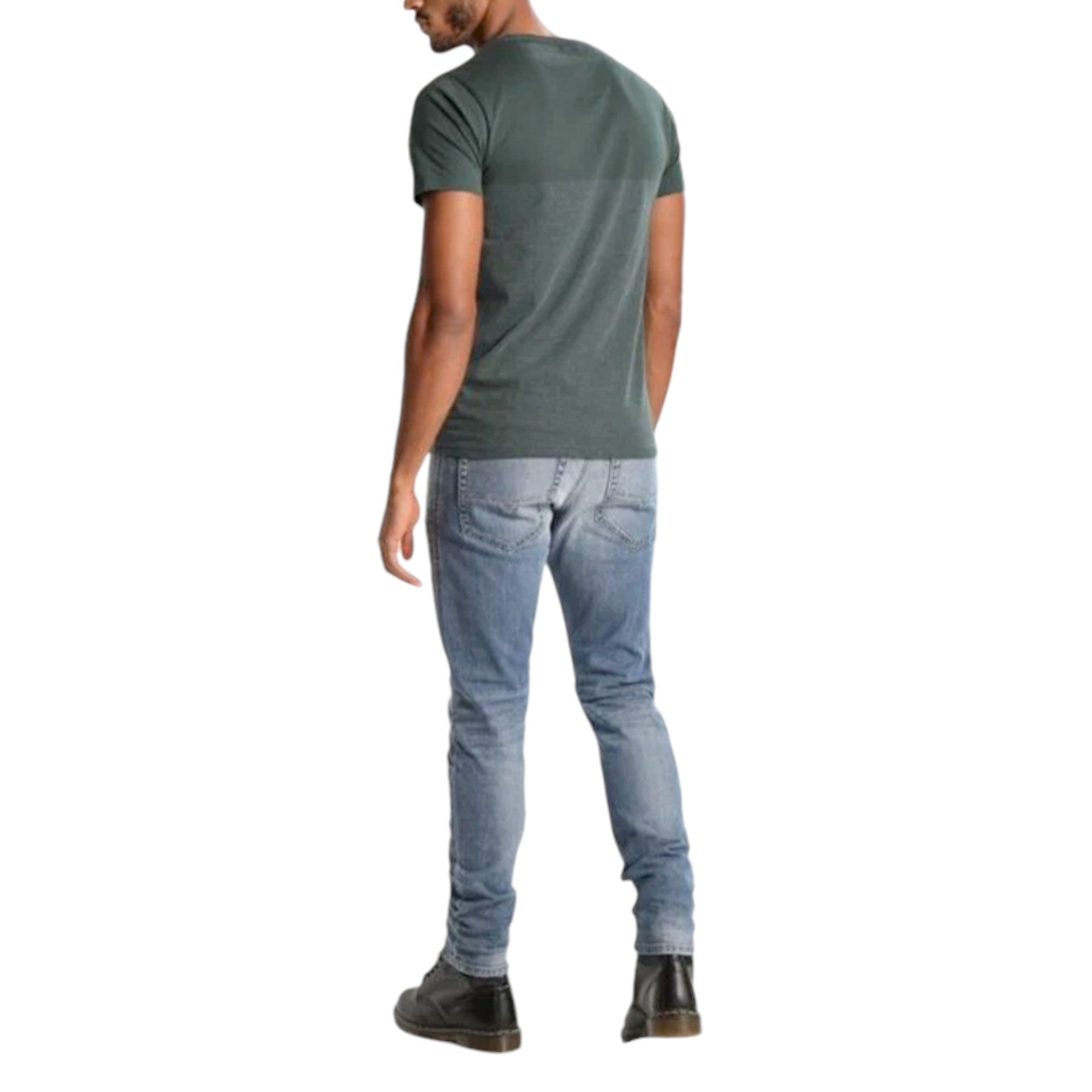 DIESEL TEPPHAR 0842H Mens Denim Jeans Stretch Slim Fit Carrot Denim Blue Pants