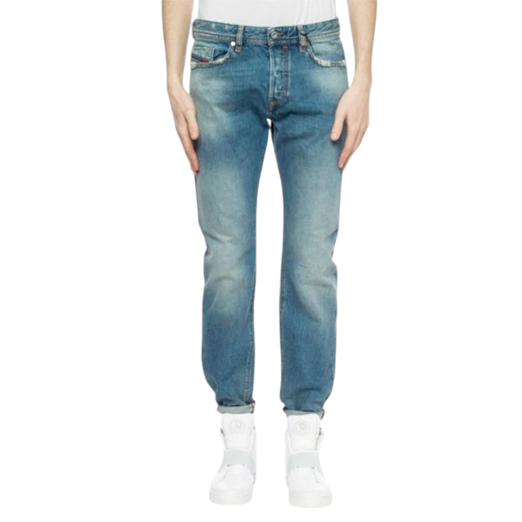 DIESEL BUSTER 084NY Mens Denim Jeans Regular Slim Tapered Japanese Denim Pants