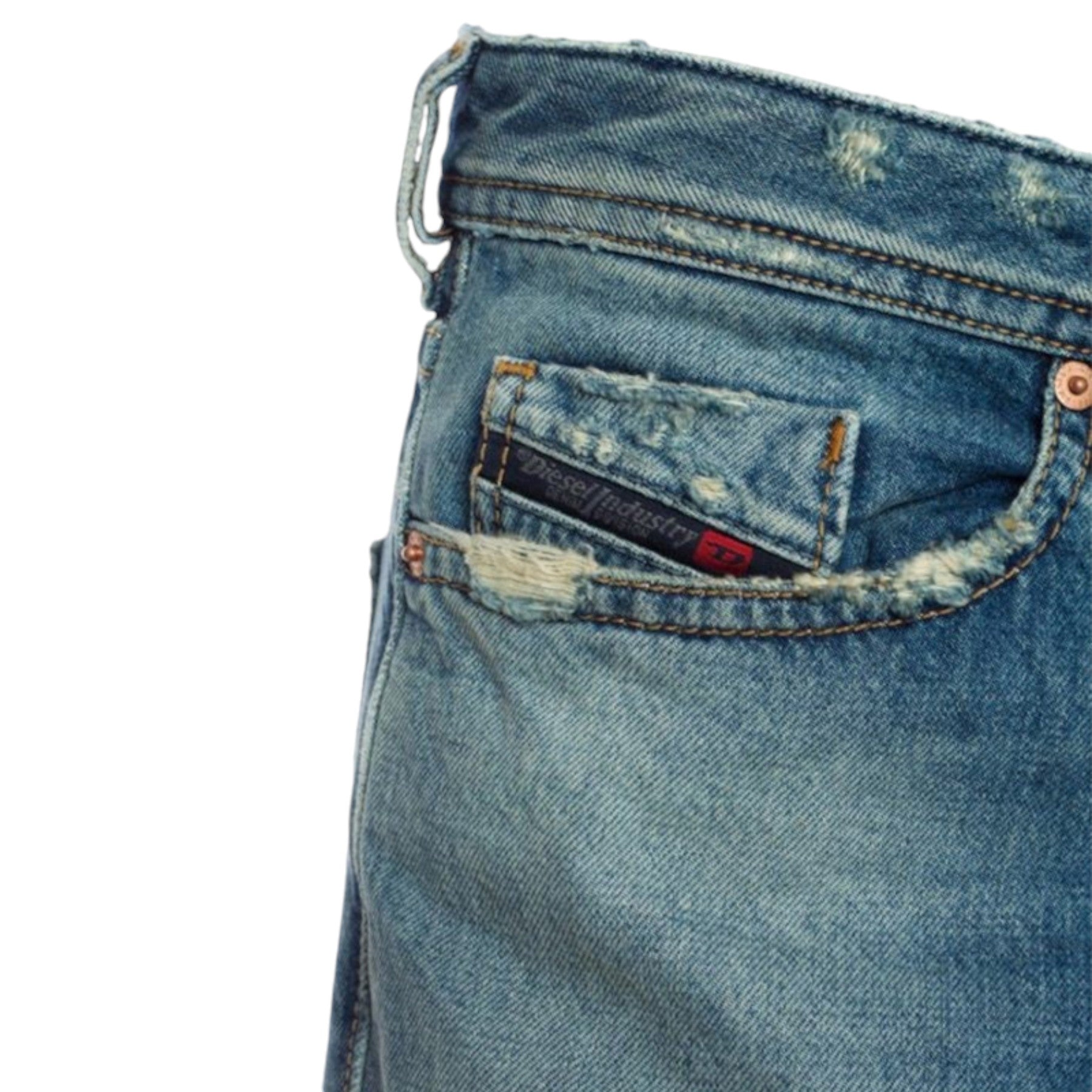 DIESEL BUSTER 084NY Mens Denim Jeans Regular Slim Tapered Japanese Denim Pants