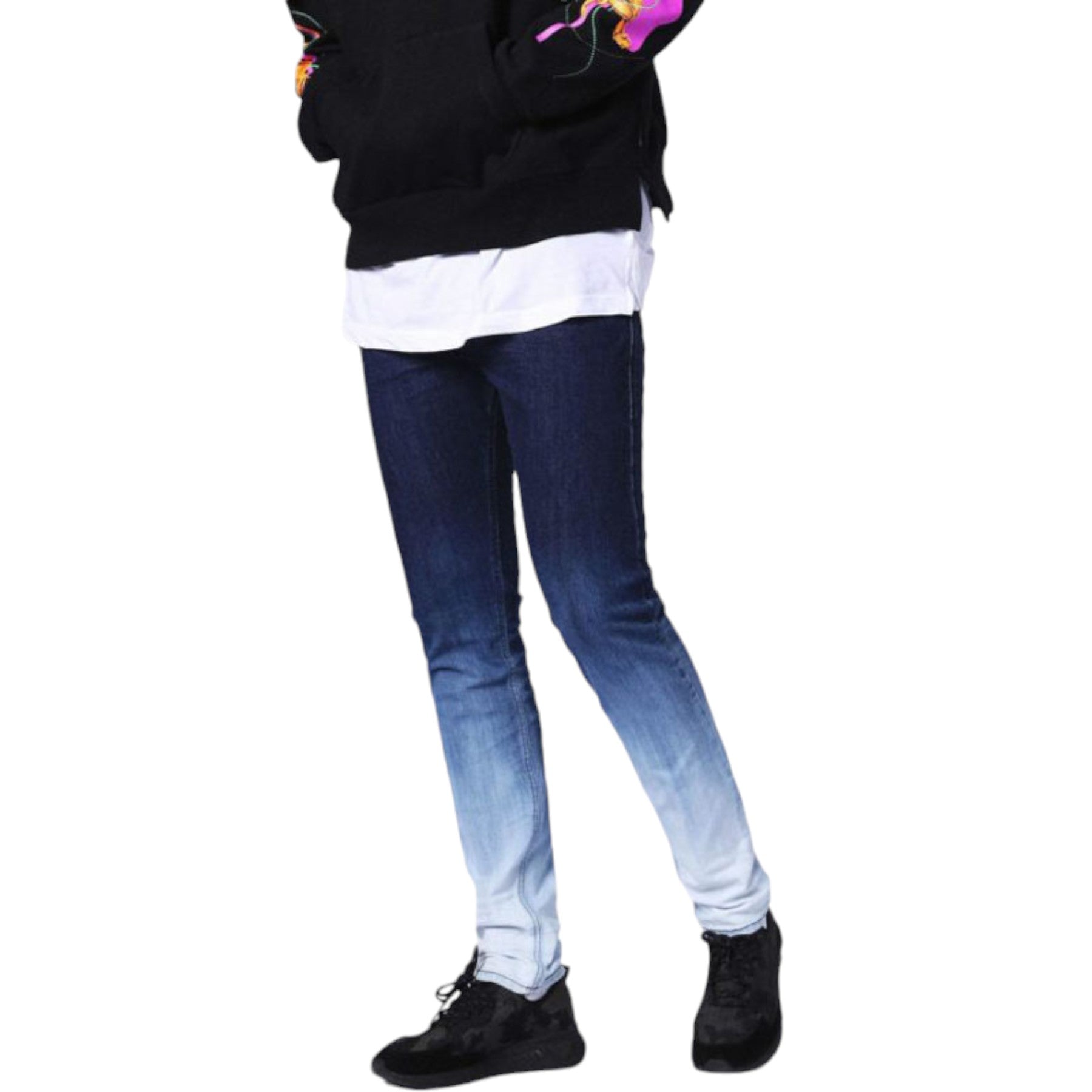 DIESEL TEPPHAR 084MM Mens Denim Jeans Slim Fit Carrot Cotton Trousers Pant Italy