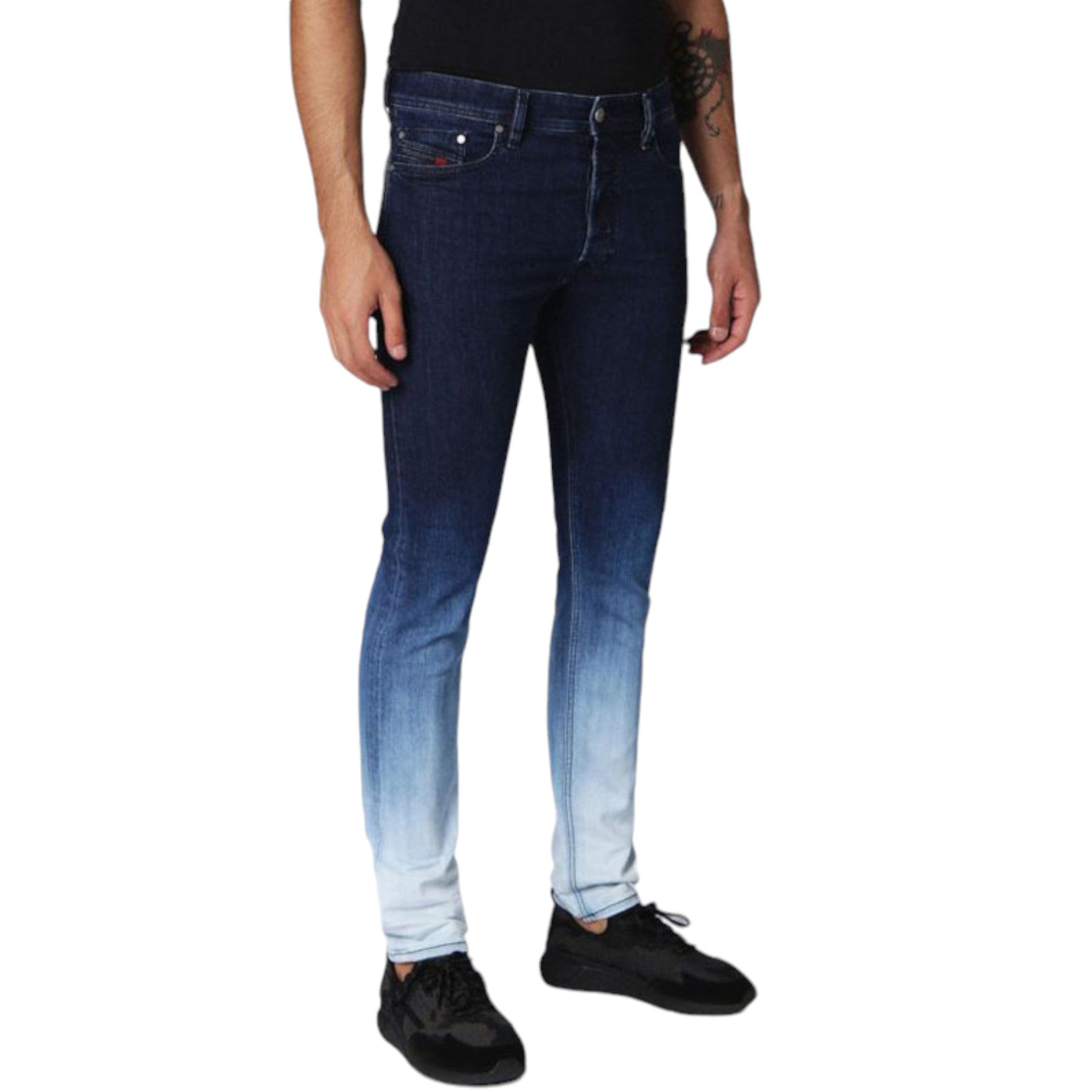 DIESEL TEPPHAR 084MM Mens Denim Jeans Slim Fit Carrot Cotton Trousers Pant Italy
