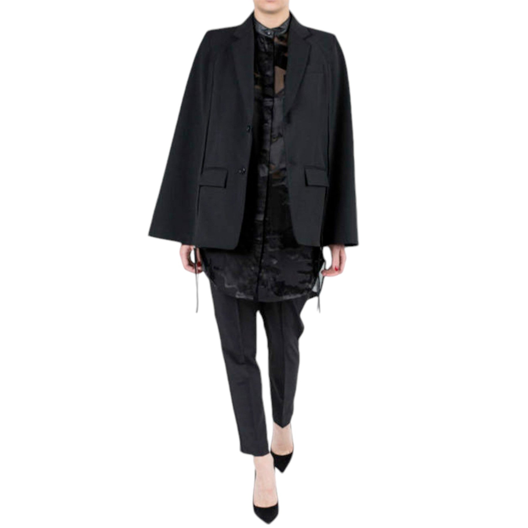 DIESEL BLACK GOLD GALAPAGOS BG3DZ Womens Wool Suit Separate Black Blazer Jacket