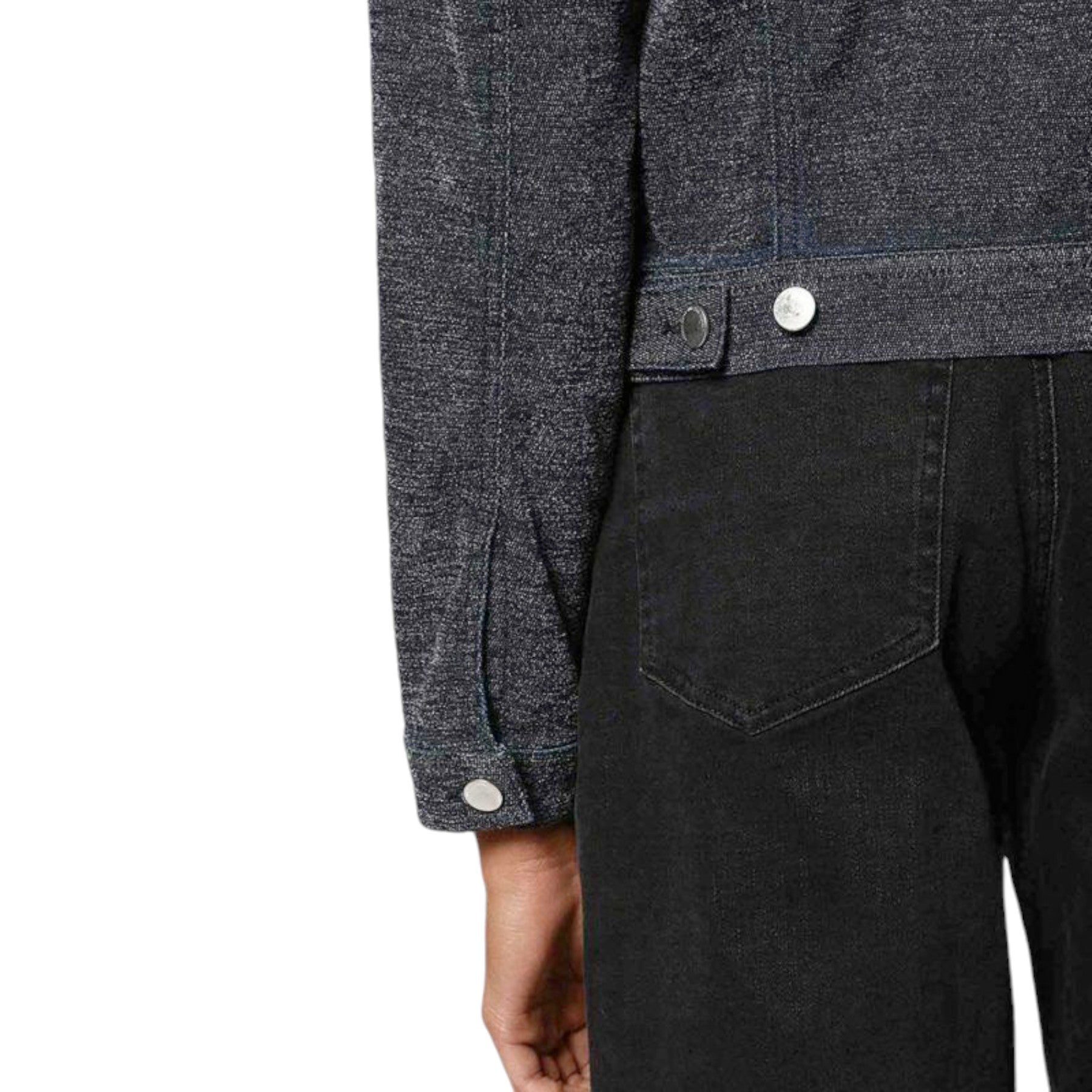 DIESEL LEISY NE VESTE Women Jogg Jeans Jacket Sweat Hooded Winter Outwear Coat