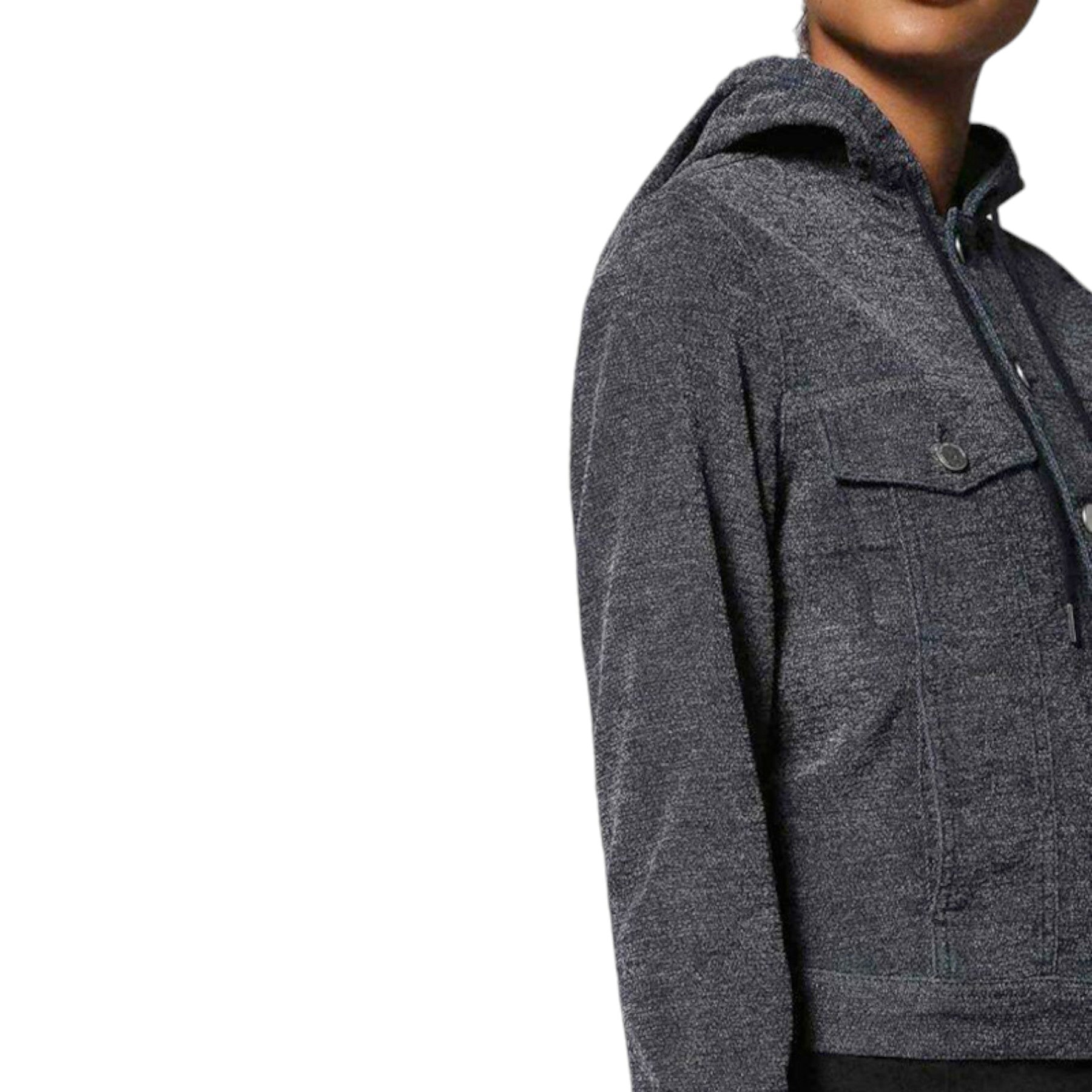 DIESEL LEISY NE VESTE Women Jogg Jeans Jacket Sweat Hooded Winter Outwear Coat