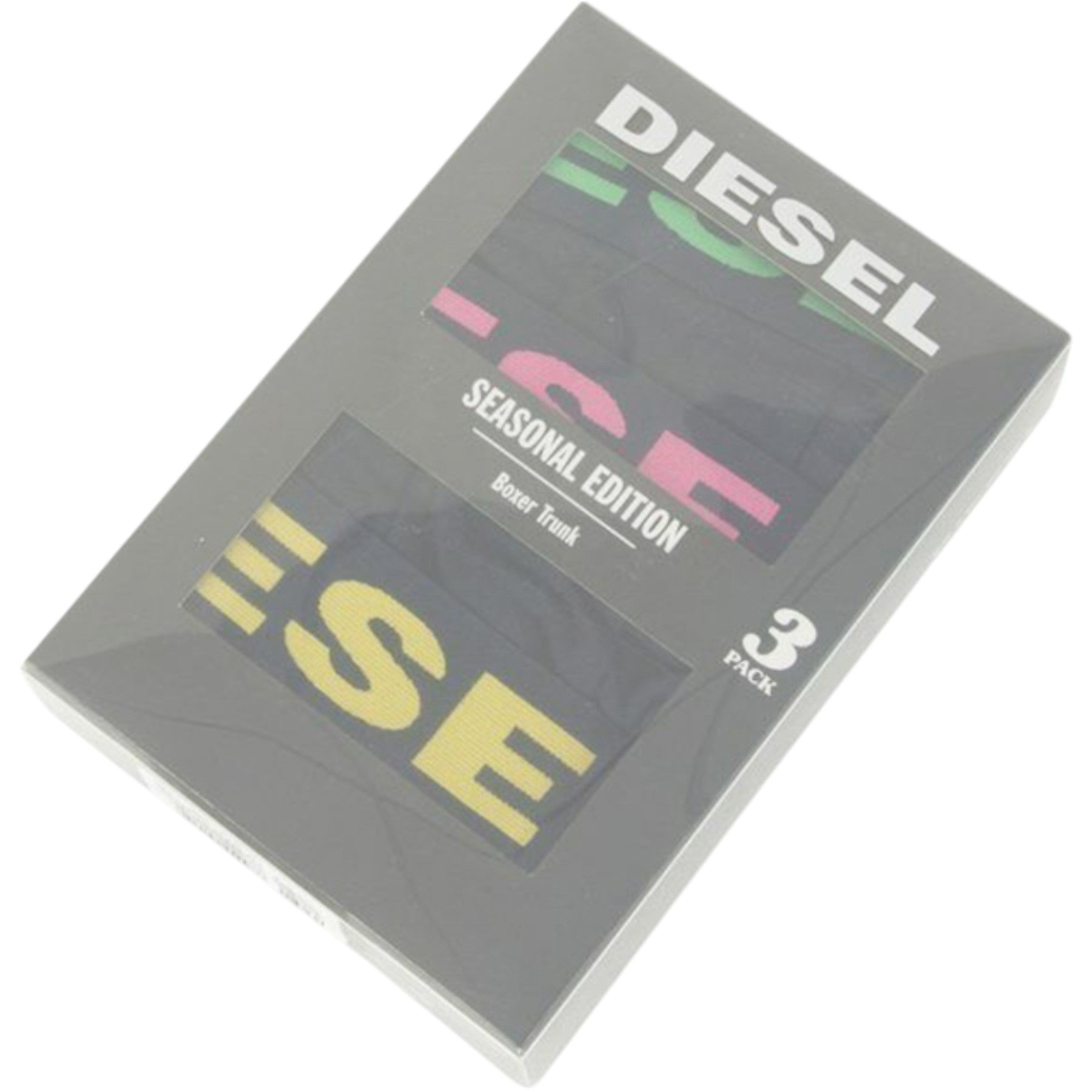 DIESEL SEASONAL EDITION Mens Boxer Cotton 3 Pack Underwear Trunks GiftBox