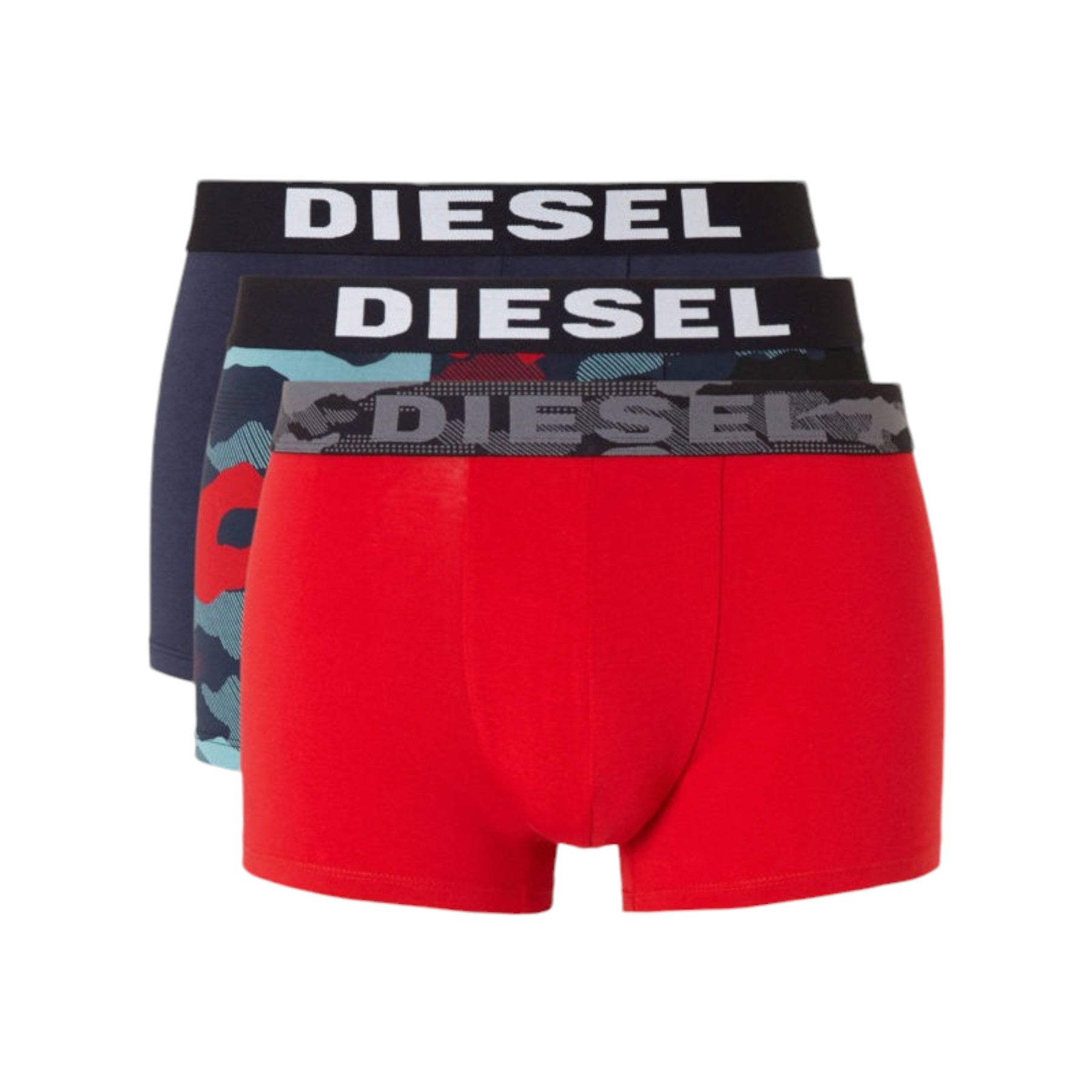 DIESEL SEASONAL EDITION Mens Boxer Cotton 3 Pack Camouflage Underwear Trunks