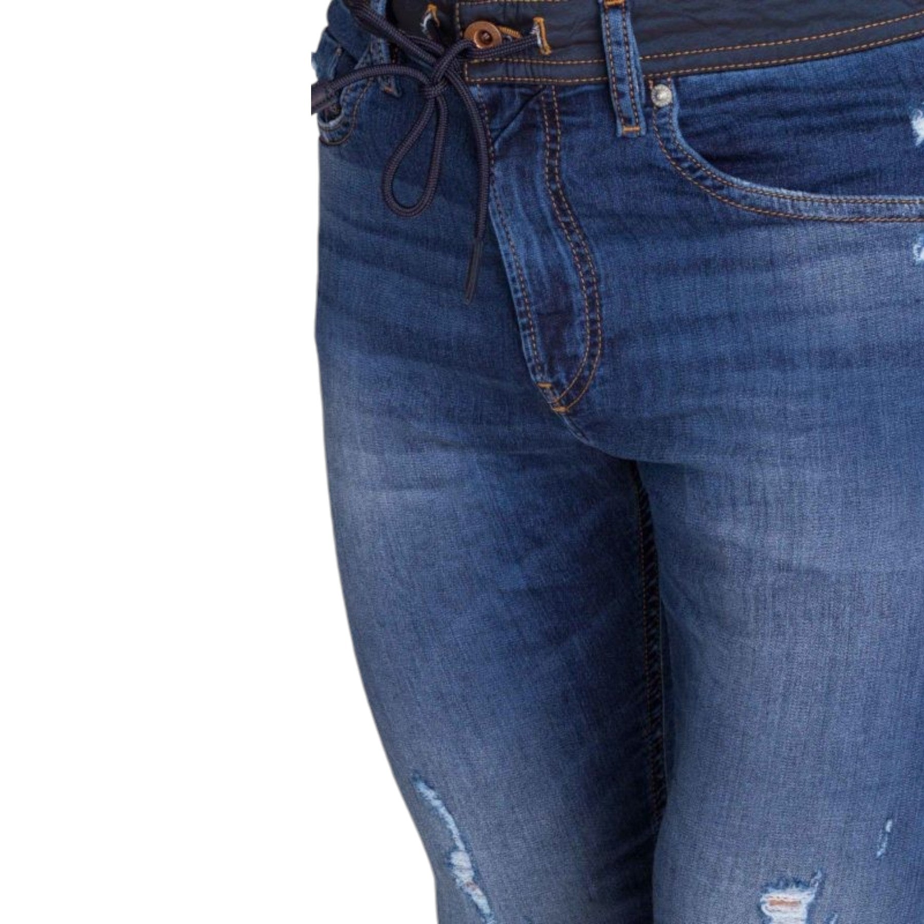 DIESEL THOMMER CB NE 069BD Mens Denim Sweat Jogg Jeans Distress Slim Fit Skinny