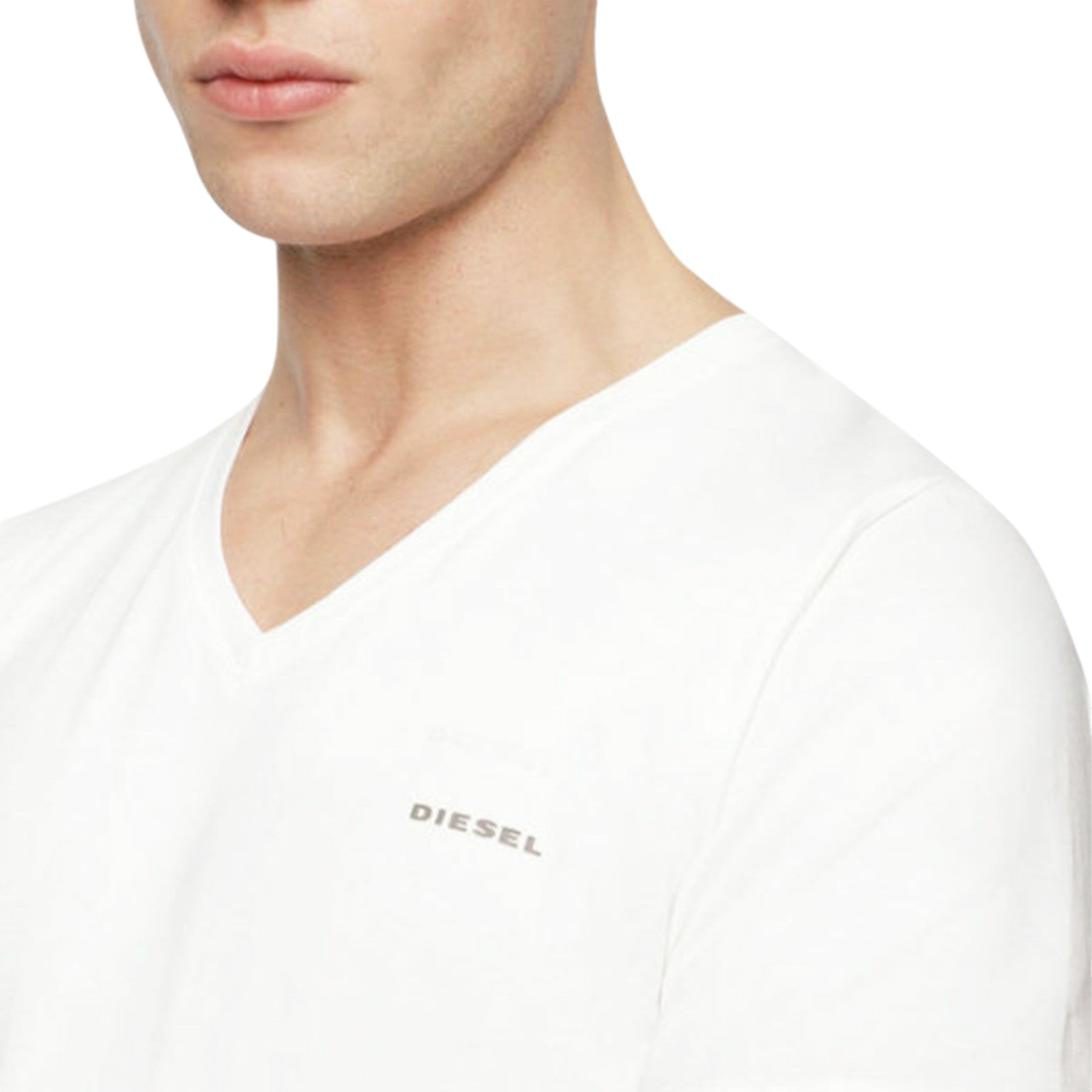 DIESEL UMTEE MICHAEL Mens T Shirt 1x Pack Short Sleeve V Neck Casual Cotton Tees