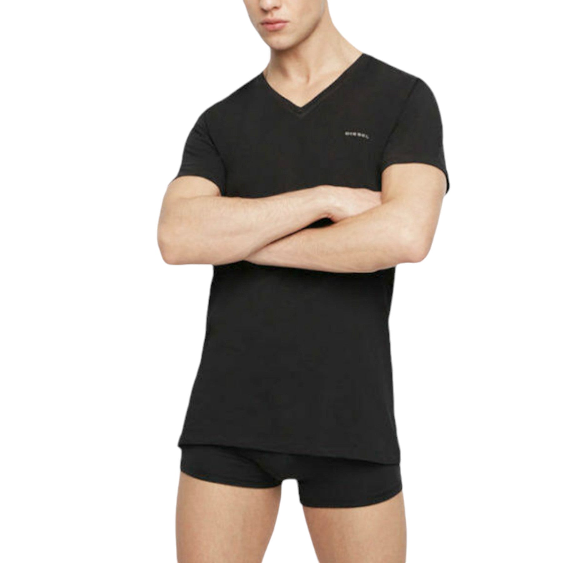 DIESEL UMTEE MICHAEL Mens T Shirt 1x Pack Short Sleeve V Neck Casual Cotton Tees