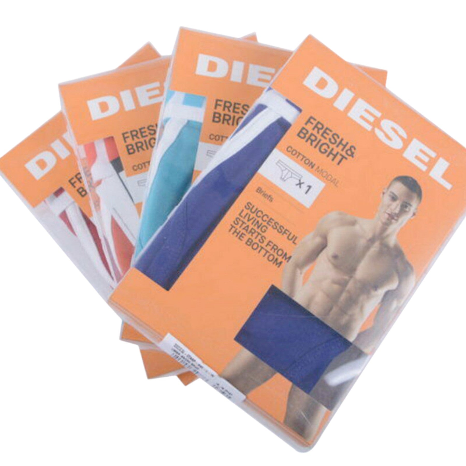 DIESEL FRESH and BRIGHT Mens Comfy Briefs Cotton Modal 1x Pack Underwear Trunks