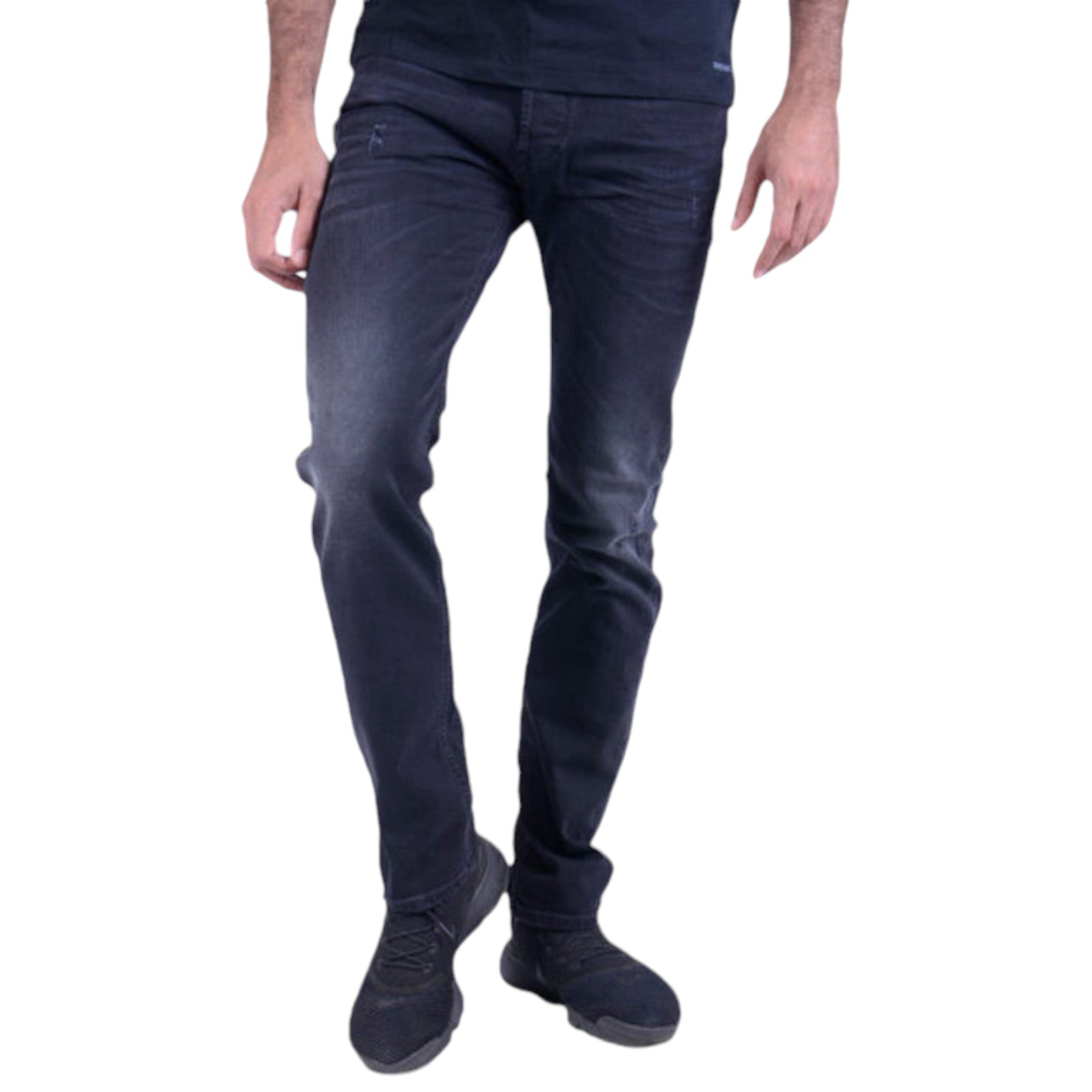 DIESEL BELTHER 084NG Mens Denim Jeans Stretch Regular Slim Fit Distressed Pants