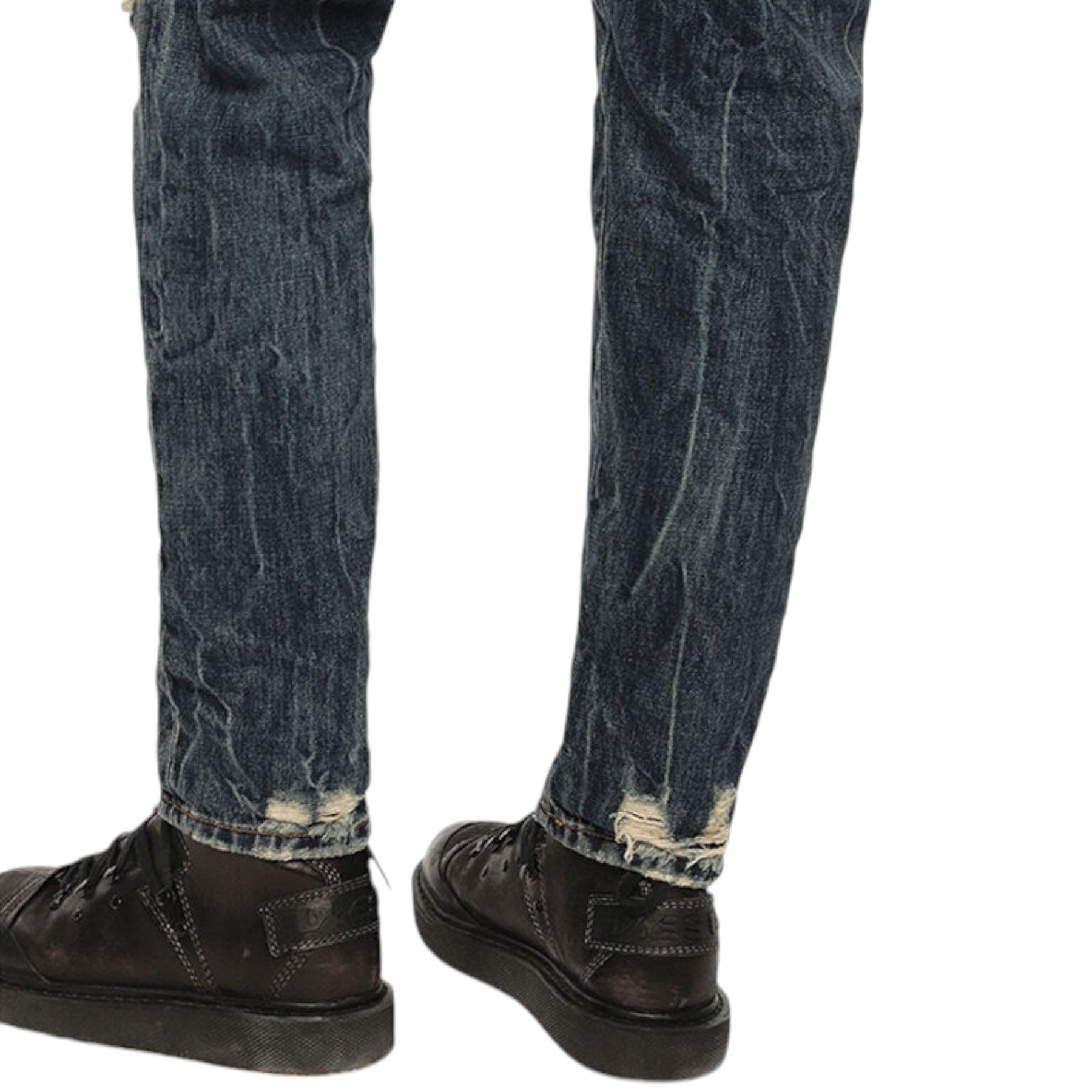 DIESEL MHARKY 084ZM Mens Denim Jeans Distressed Slim Fit Skinny Made In Italy