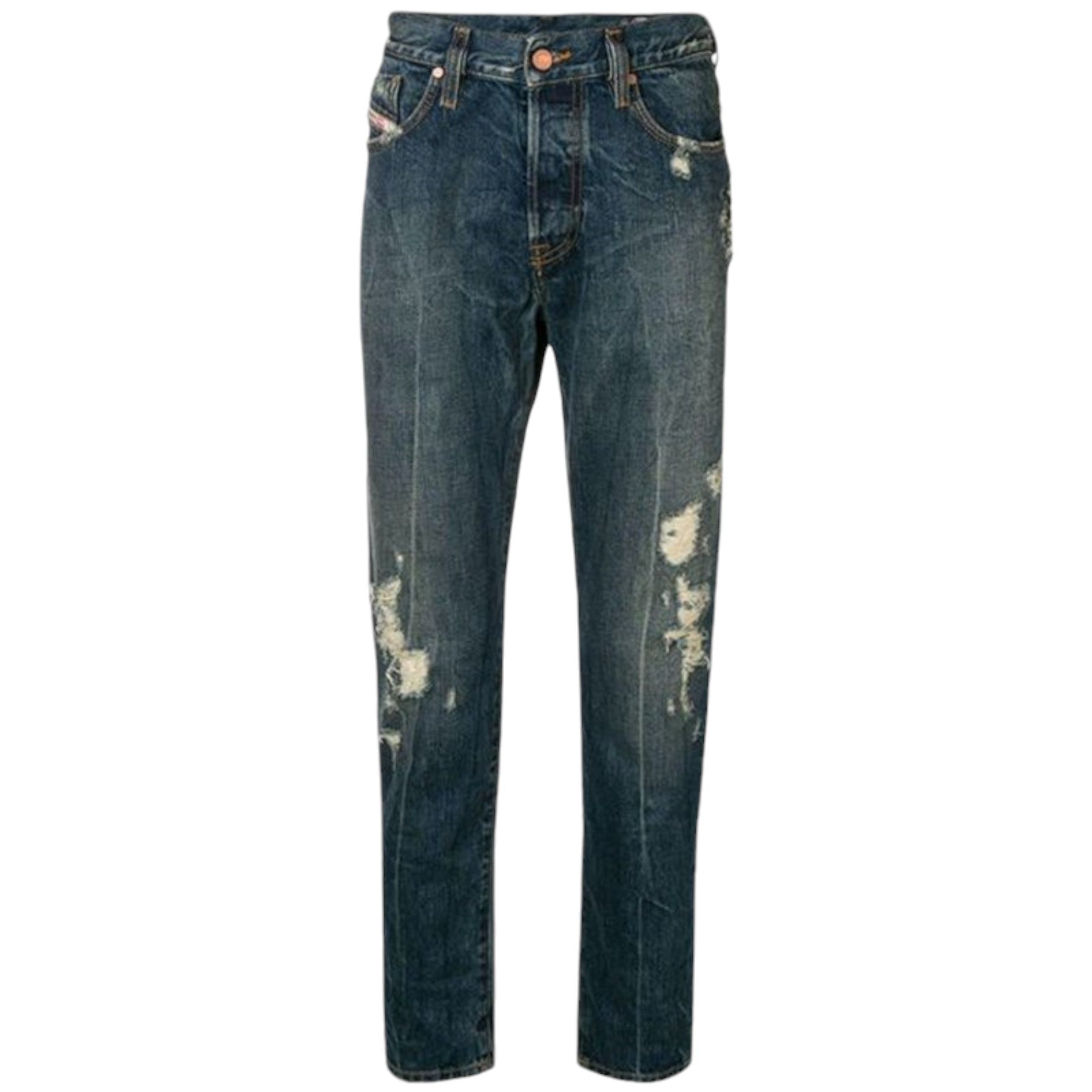 DIESEL MHARKY 084ZM Mens Denim Jeans Distressed Slim Fit Skinny Made In Italy