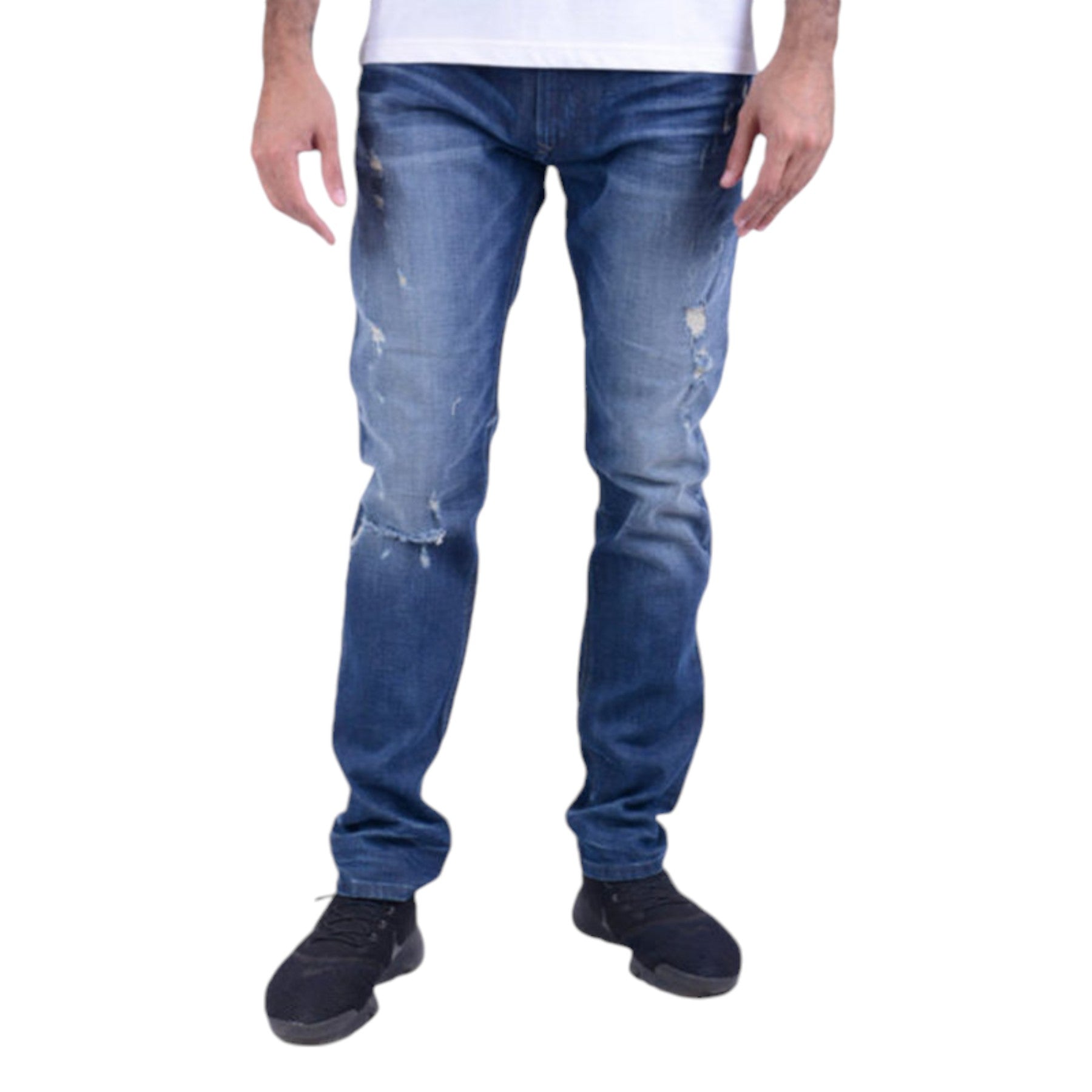DIESEL THAVAR XP R480R Mens Jeans Stretch Distress Pants Slim Fit Denim Trousers