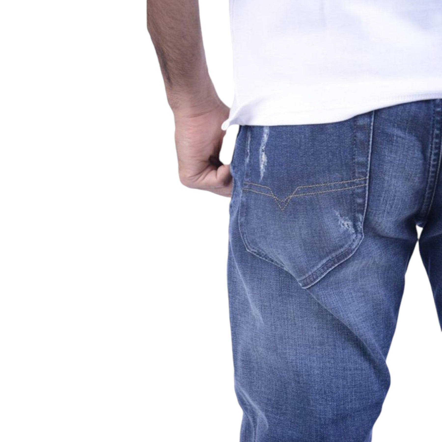 DIESEL THAVAR XP R480R Mens Jeans Stretch Distress Pants Slim Fit Denim Trousers