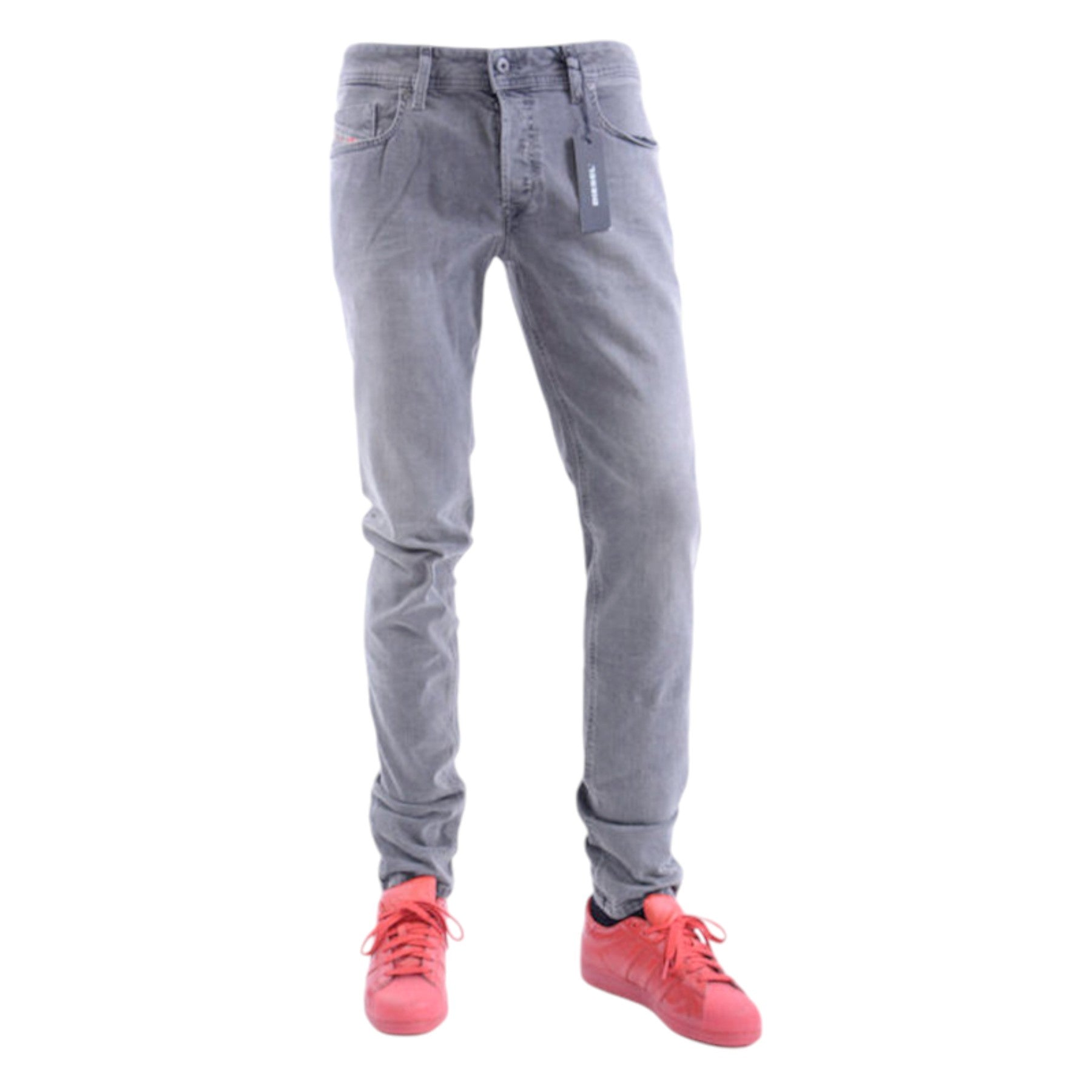 DIESEL TROXER R76Z8 Mens Denim Jeans Stretch Slim Fit Skinny Grey