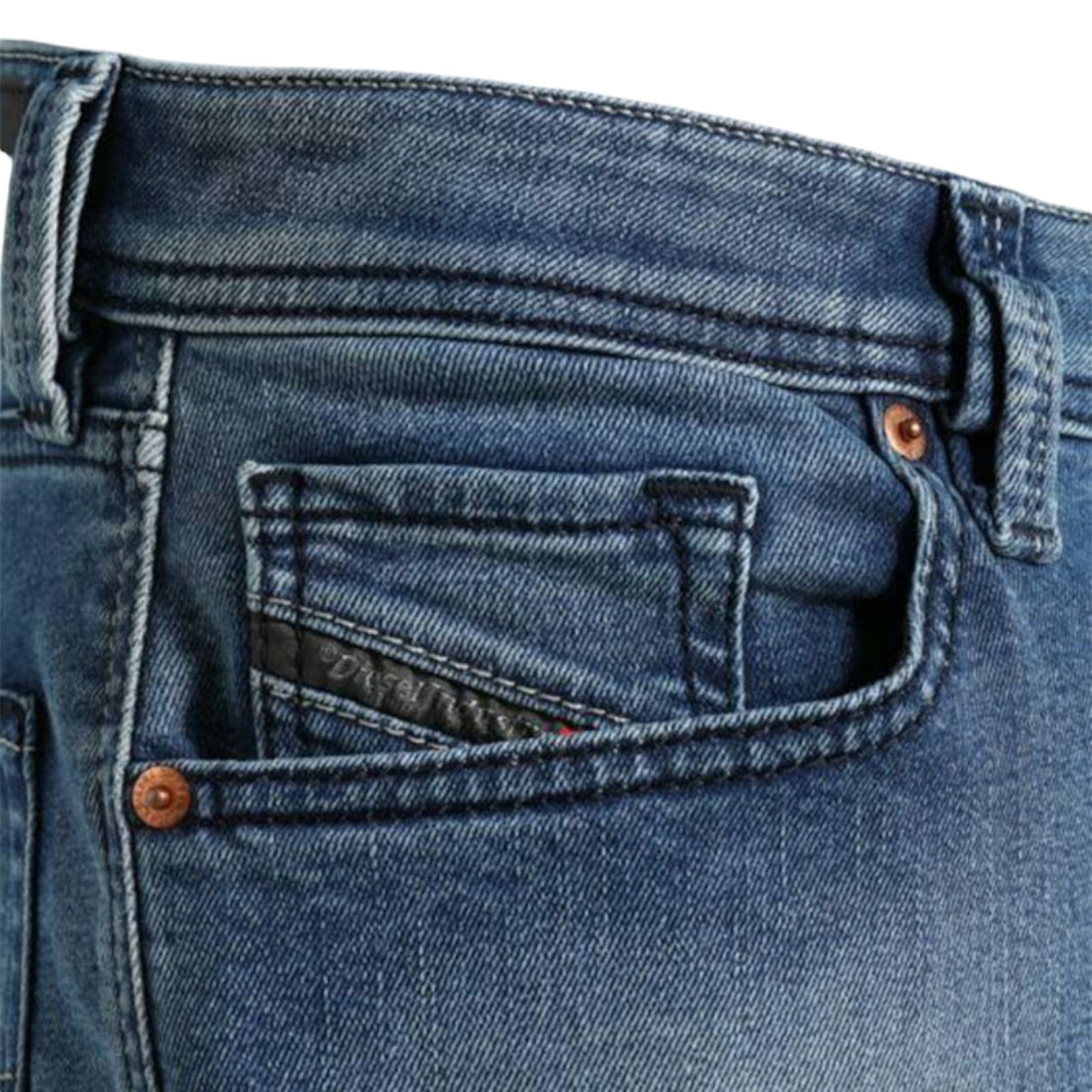 DIESEL LARKEE BEEX 084RB Mens Denim Jeans Lyocell Plain Regular Fit Tapered