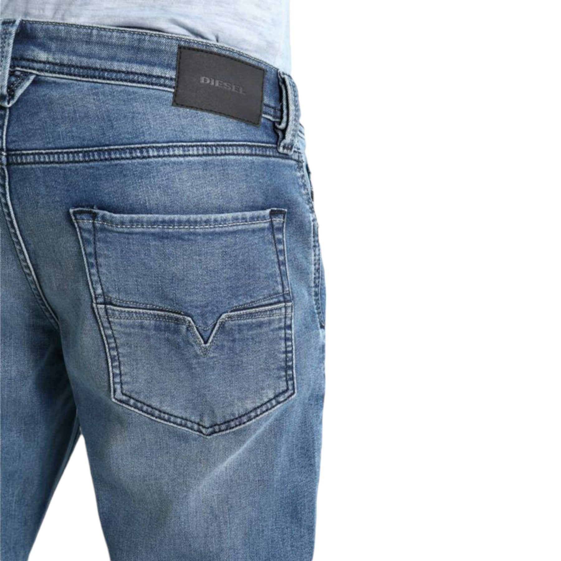 DIESEL LARKEE BEEX 084RB Mens Denim Jeans Lyocell Plain Regular Fit Tapered