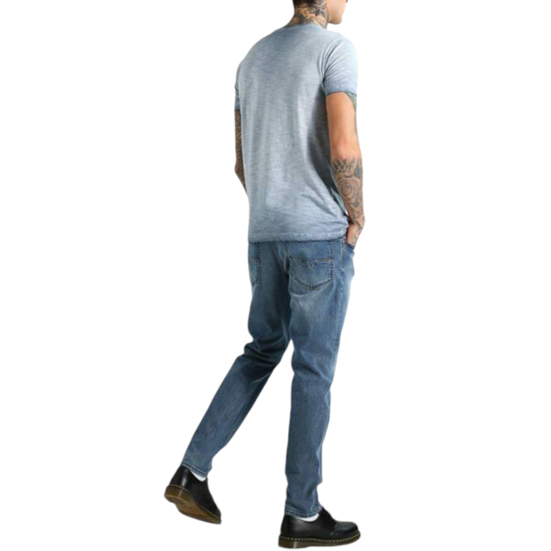 DIESEL LARKEE BEEX 084RB Mens Denim Jeans Lyocell Plain Regular Fit Tapered