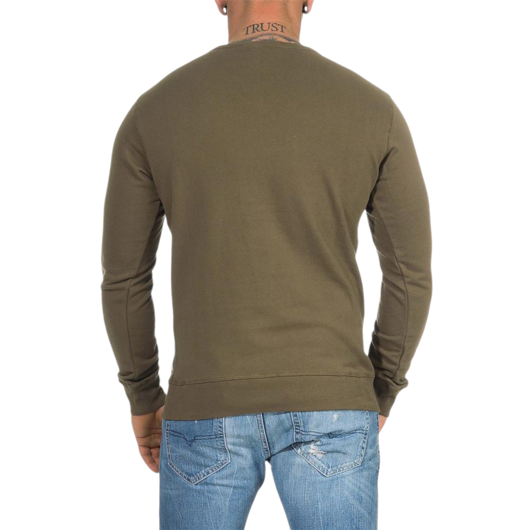 DIESEL UMLT WILLY Mens Sweatshirt Long Sleeve Pullover Jumper Cotton Lounge Wear