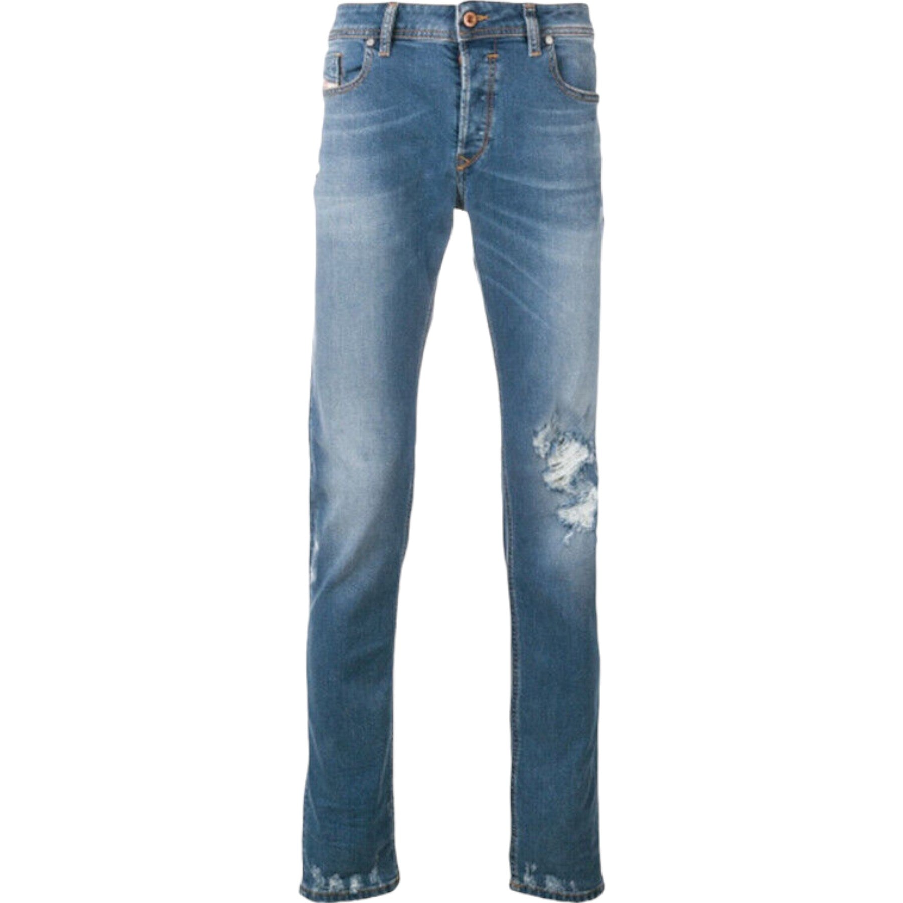 DIESEL SLEENKER 085AH Mens Denim Jeans Distressed Lyocell Stretch Slim Skinny