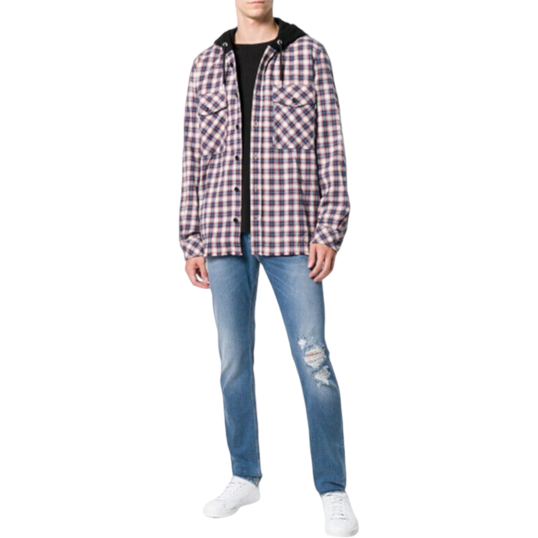 DIESEL SLEENKER 085AH Mens Denim Jeans Distressed Lyocell Stretch Slim Skinny