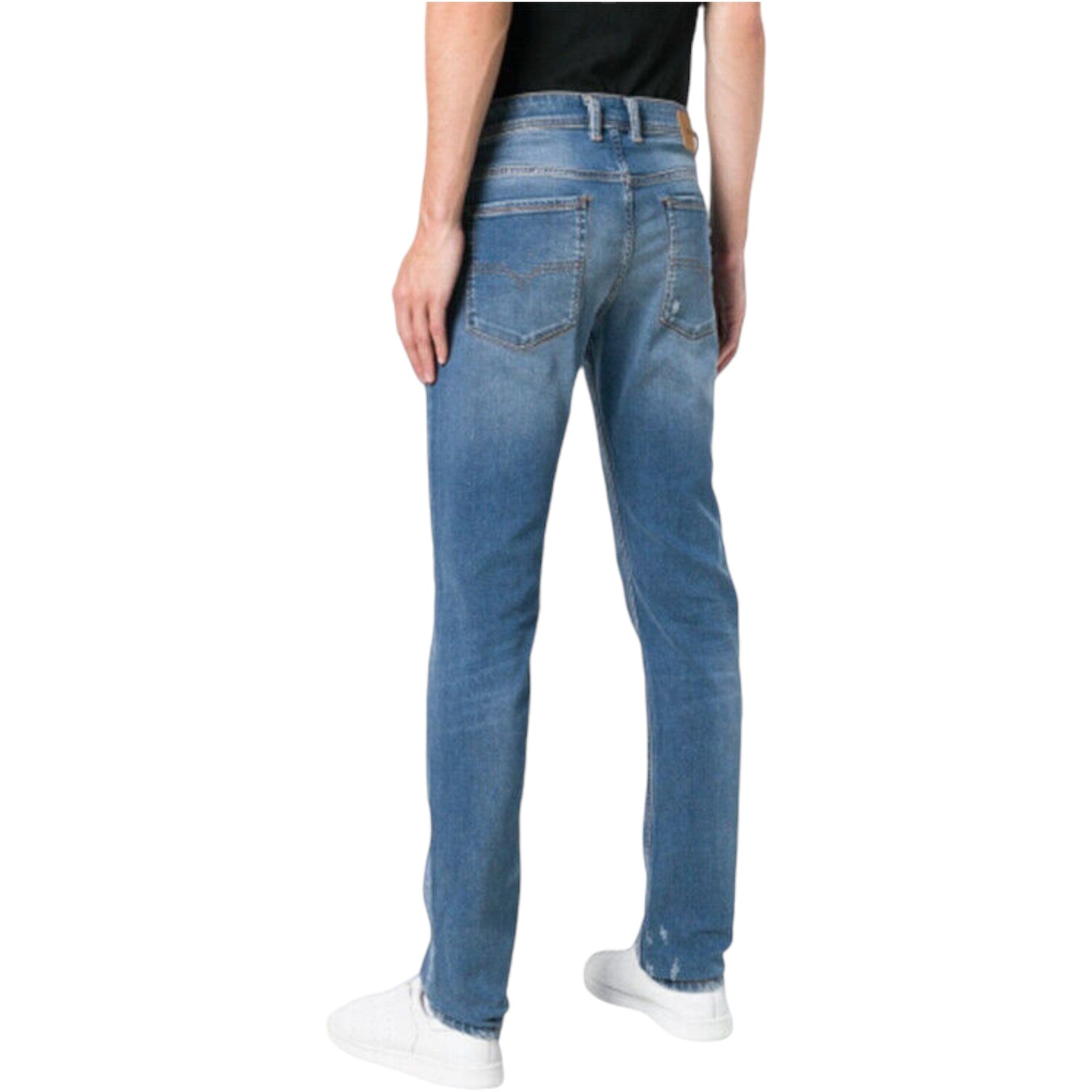 DIESEL SLEENKER 085AH Mens Denim Jeans Distressed Lyocell Stretch Slim Skinny