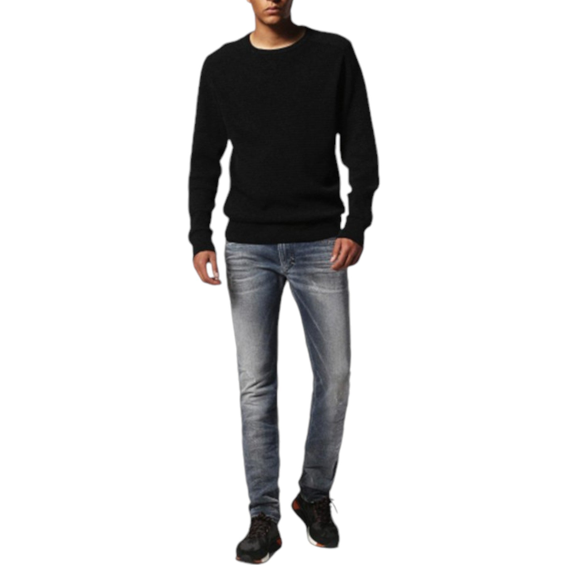 DIESEL THAVAR 084IK Mens Denim Jeans Distressed Lyocell Stretch Slim Fit Skinny