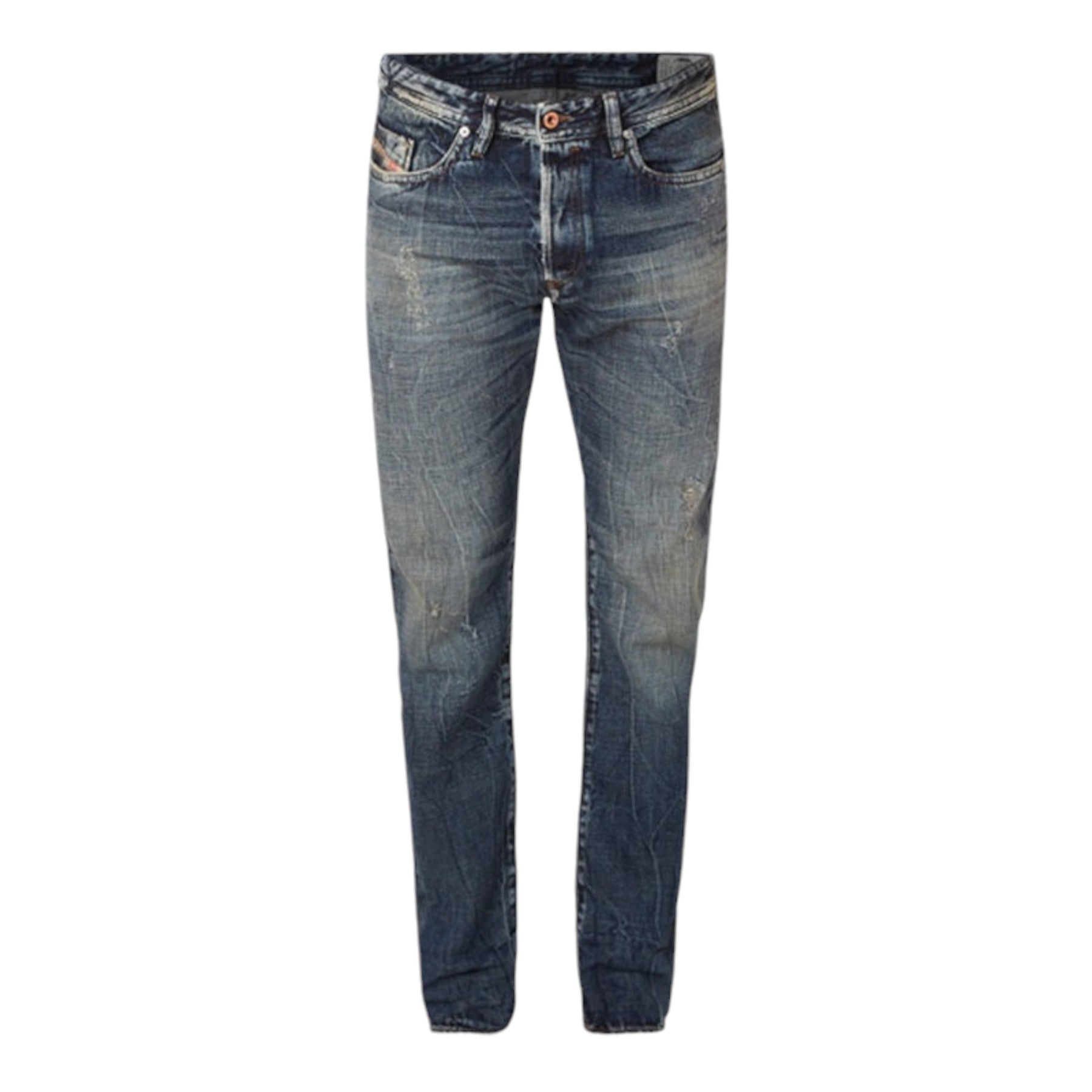 DIESEL BUSTER 084WN Mens Denim Jeans Distressed Regular Slim Tapered Italy