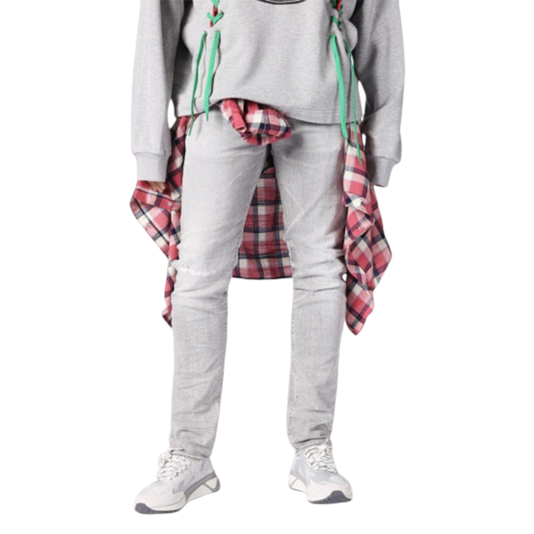 DIESEL BUSTER 0699J Mens Denim Jeans Stretch Regular Slim Tapered Light Grey