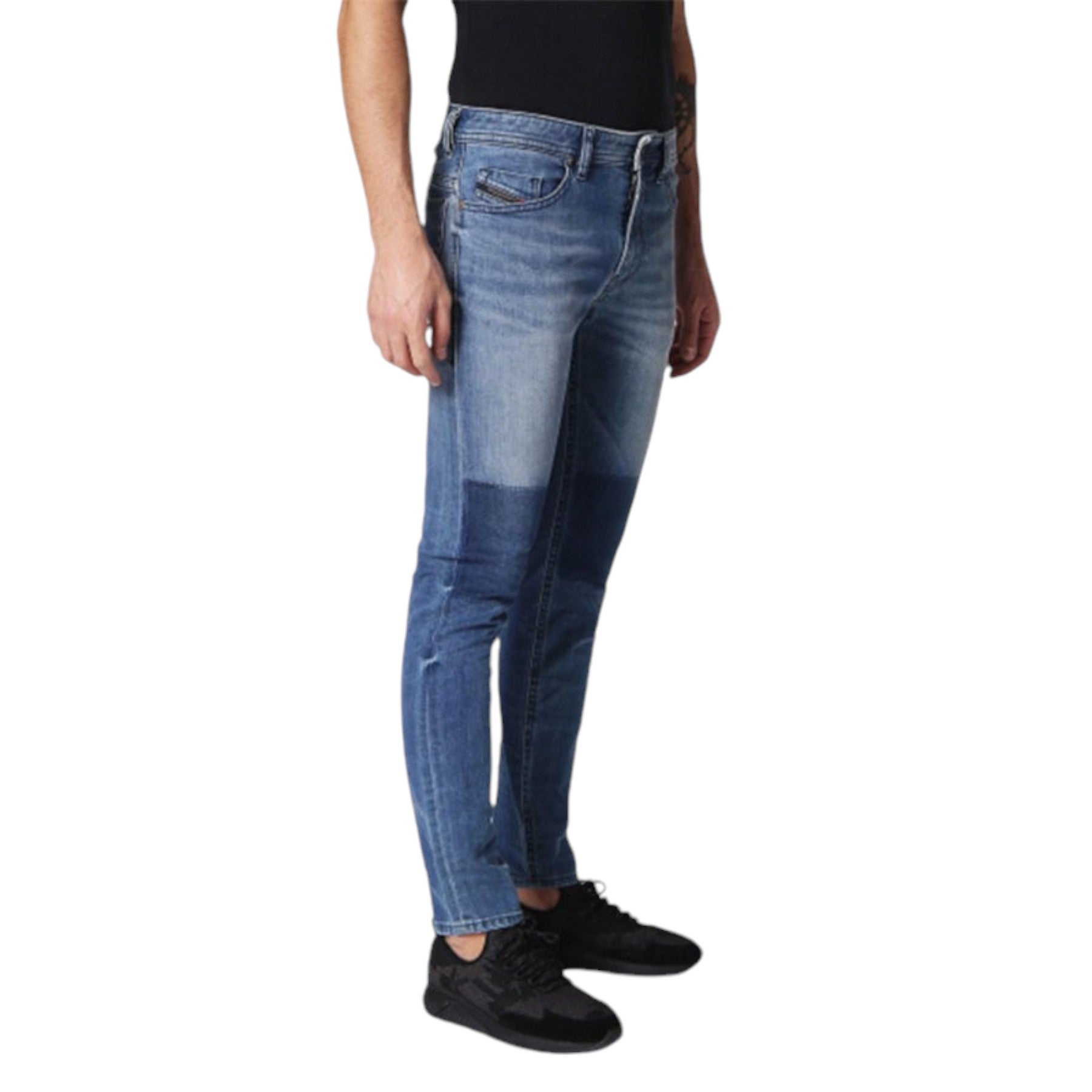 DIESEL THOMMER 084SM Mens Denim Jeans Distressed Lyocell Stretch Slim Fit Skinny