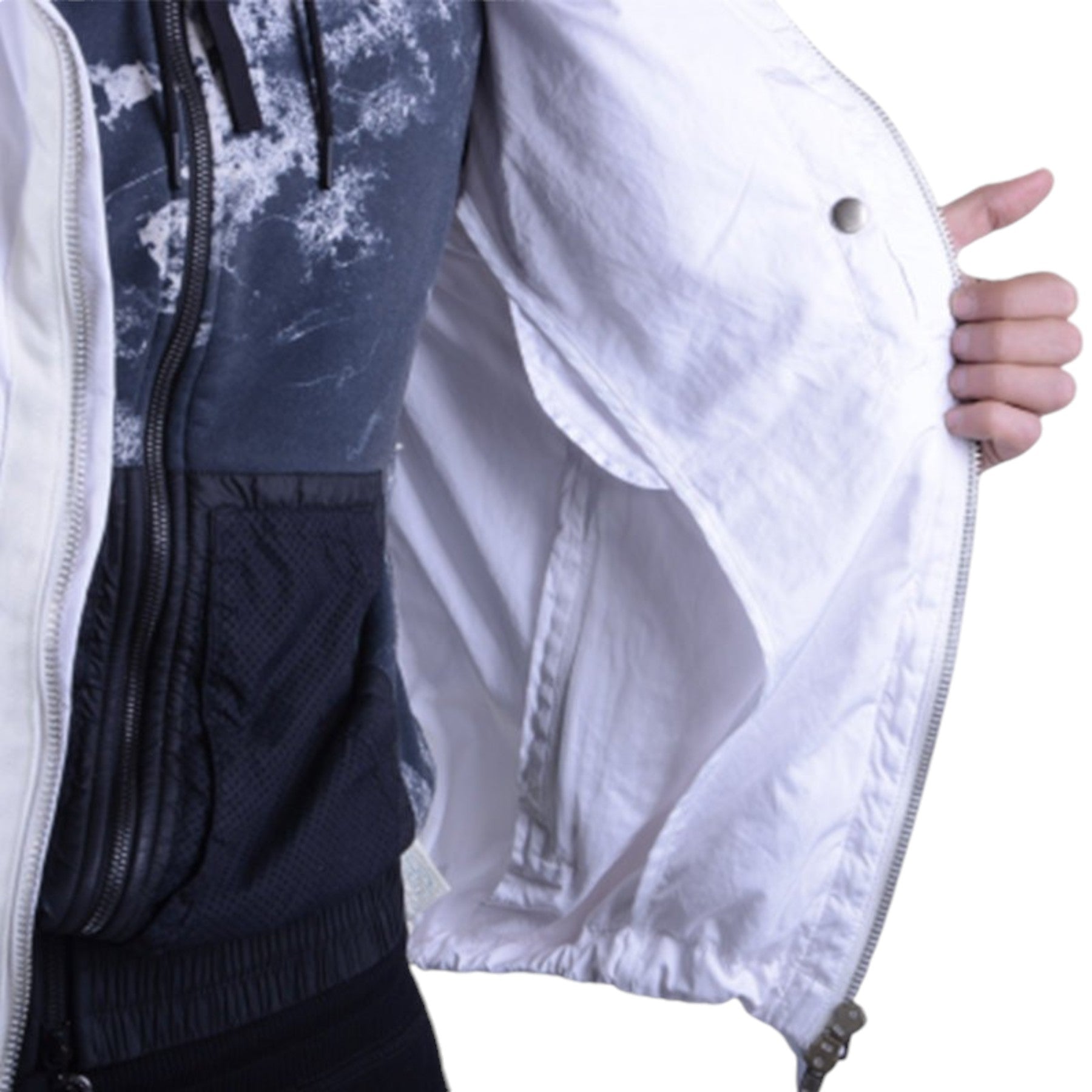 DIESEL J HAJO 0JADS Mens Jacket Hooded Light Weight Zipped Casual Winter Coat