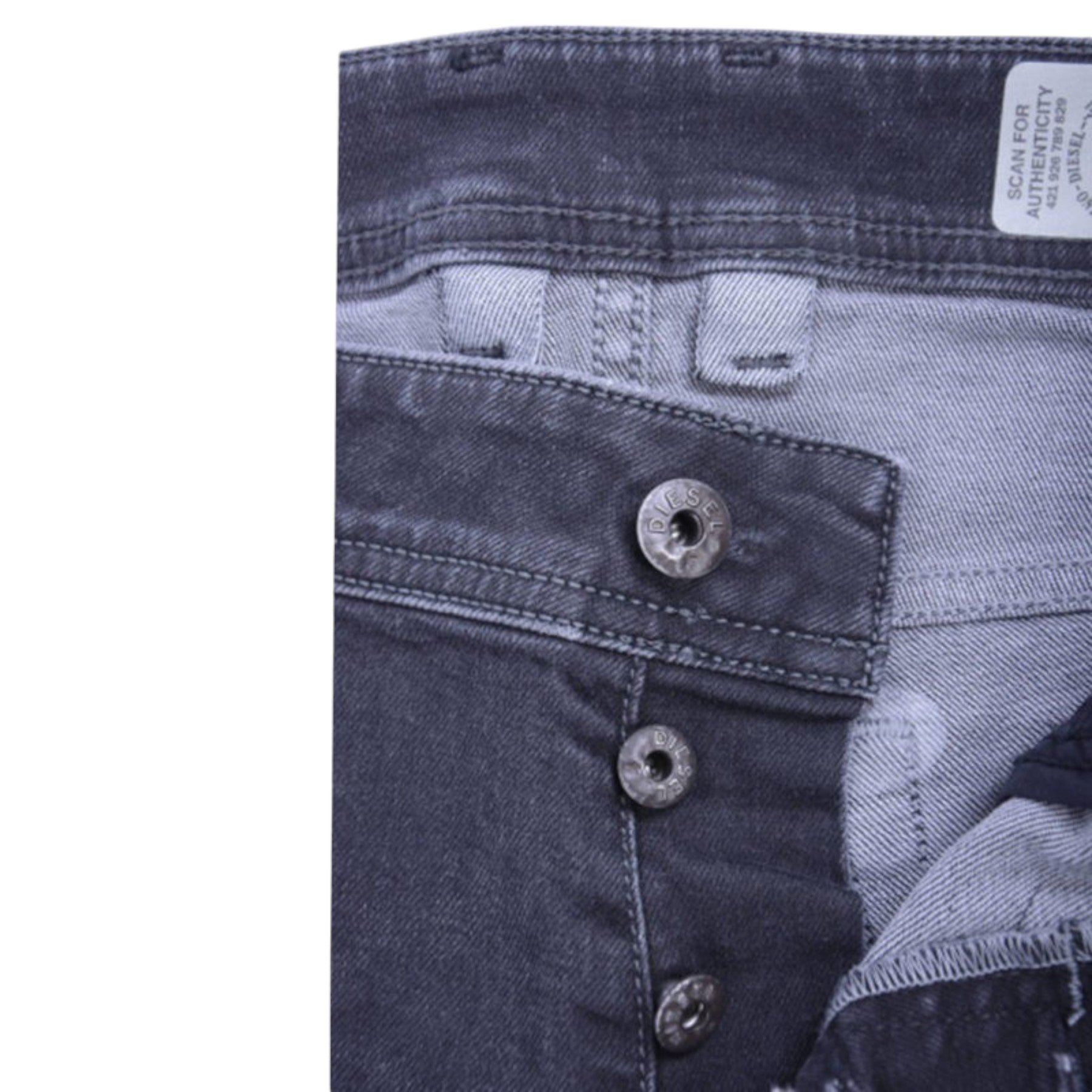 DIESEL TROXER R9F66 Mens Denim Jeans Cotton Stretch Slim Fit Skinny Dark Grey