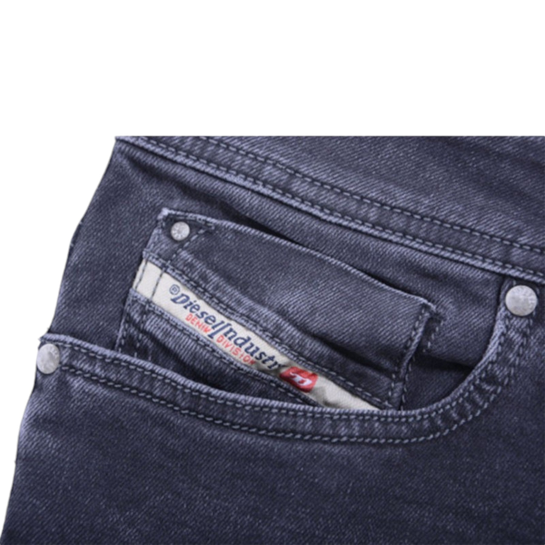 DIESEL TROXER R9F66 Mens Denim Jeans Cotton Stretch Slim Fit Skinny Dark Grey