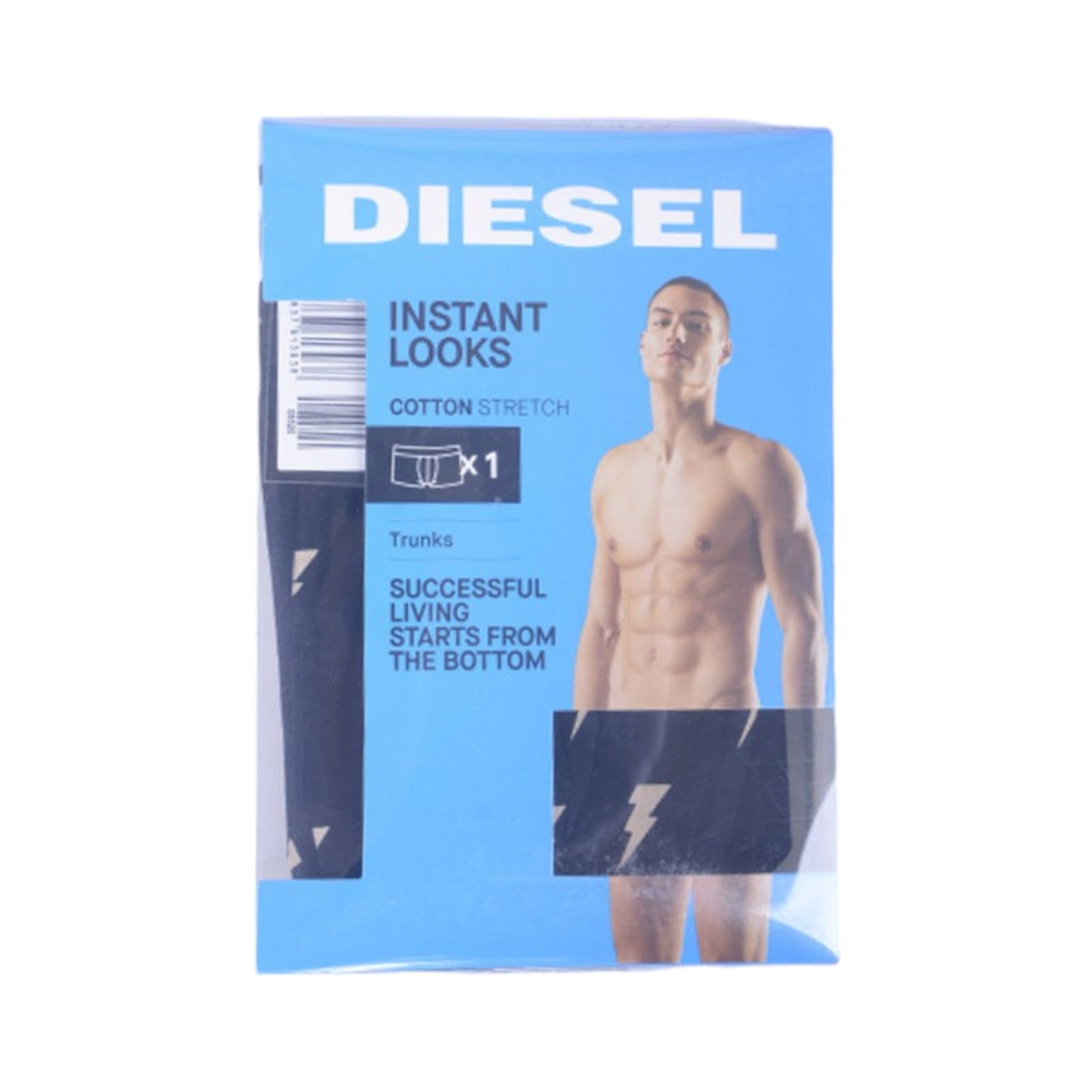 DIESEL UMBX SHAWN SEASONAL Mens Boxer Trunk Shorts Single Pack Underwear Black