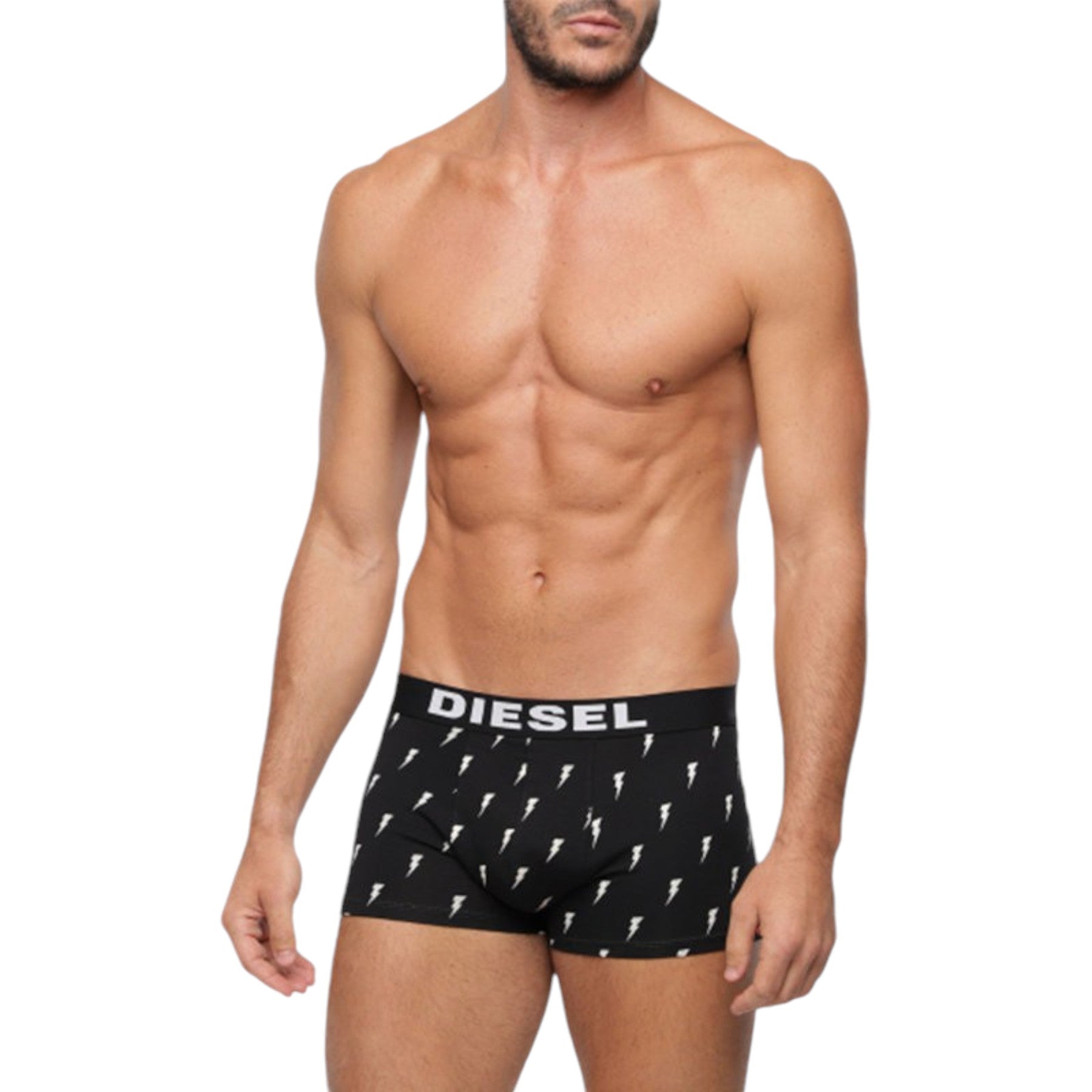 DIESEL UMBX SHAWN SEASONAL Mens Boxer Trunk Shorts Single Pack Underwear Black