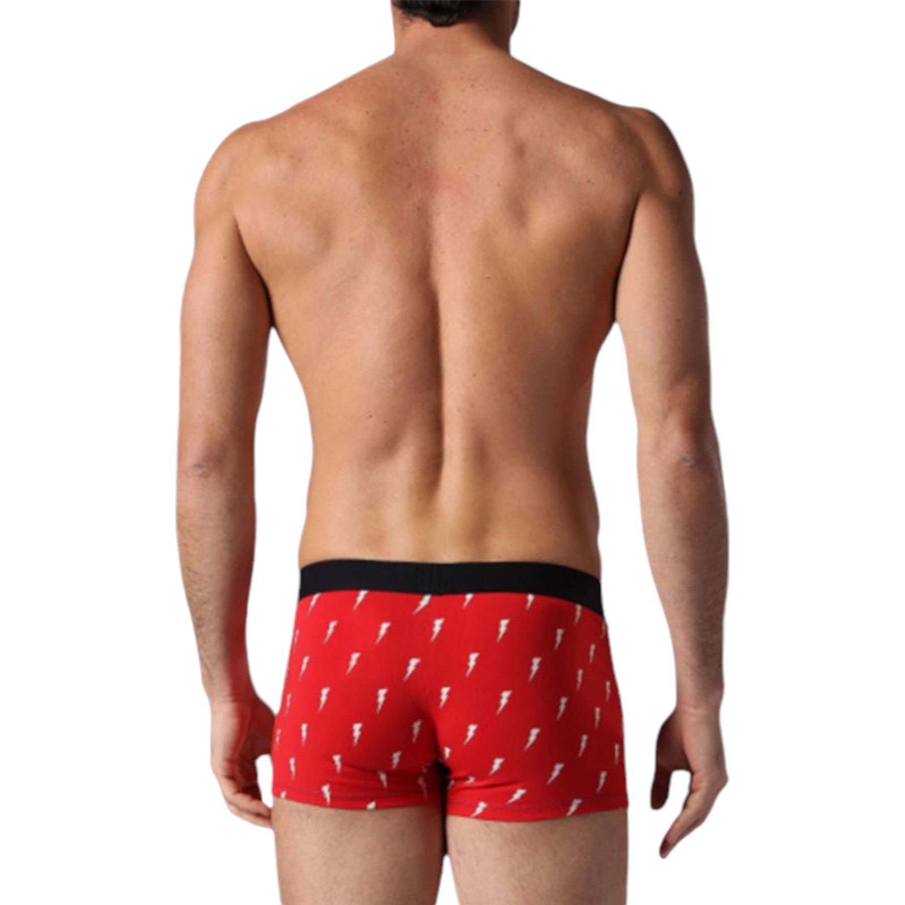 DIESEL UMBX SHAWN SEASONAL Mens Boxer Trunk Shorts Single Pack Underwear Red