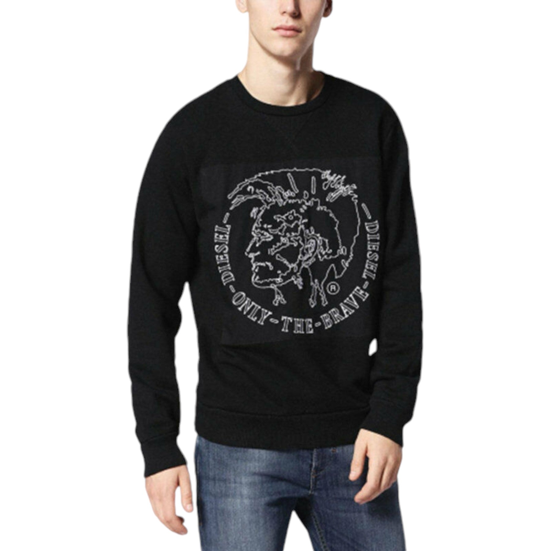 DIESEL S SAMUEL FELPA 900 Mens Sweatshirt Crew Neck Long Sleeve Pullover Jumper