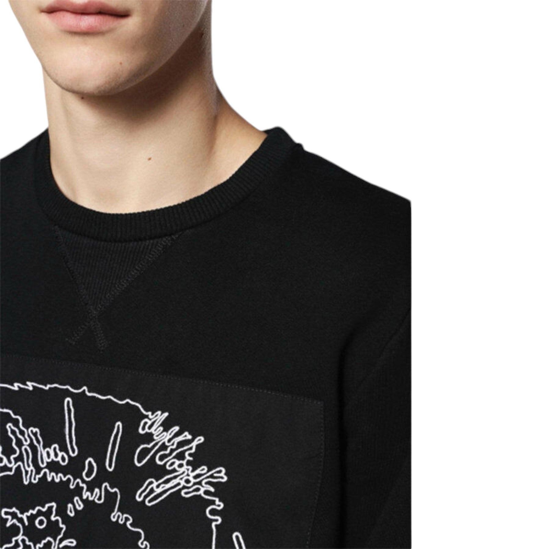 DIESEL S SAMUEL FELPA 900 Mens Sweatshirt Crew Neck Long Sleeve Pullover Jumper