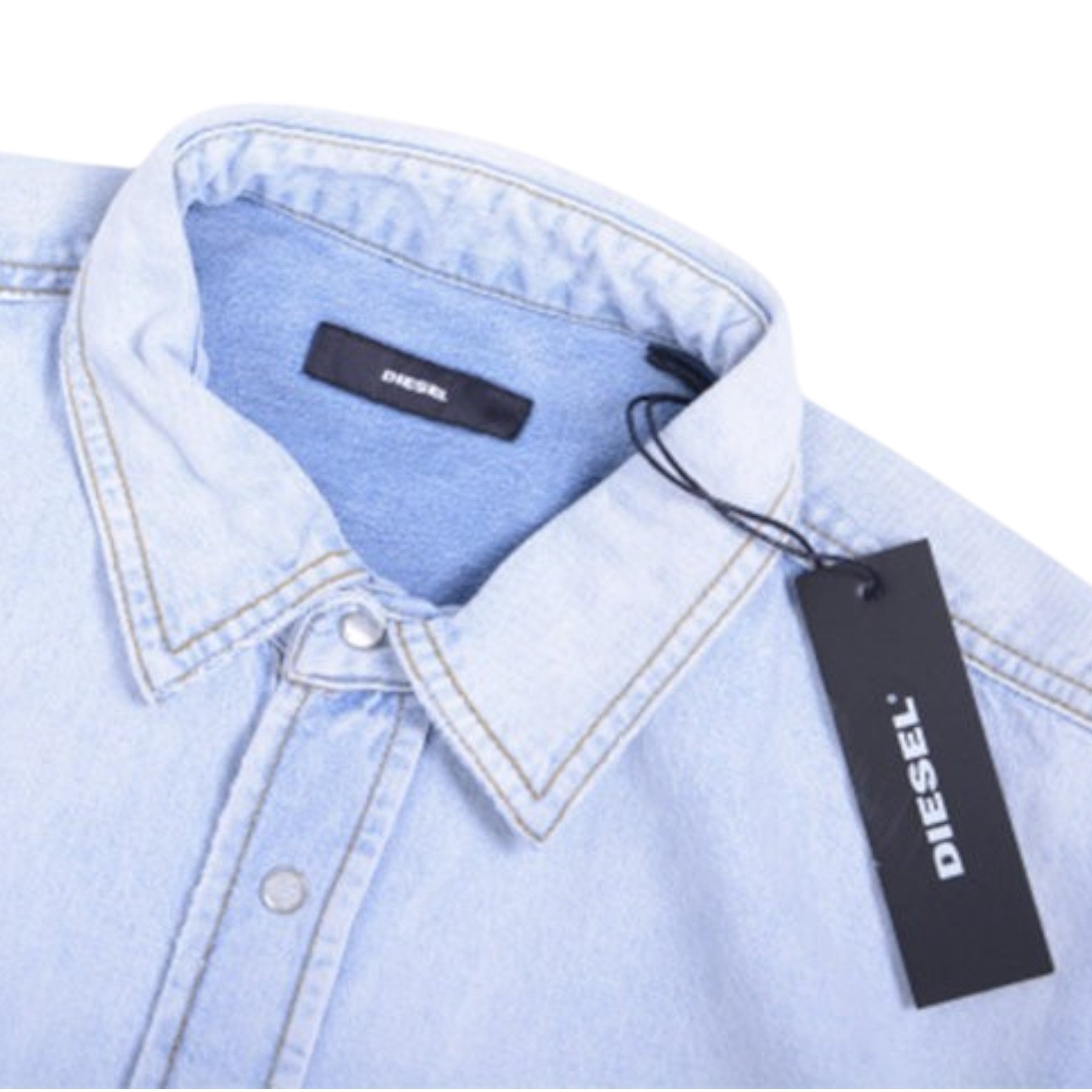 DIESEL D Rooke Chemise 0GARU Mens Denim Shirt Long Sleeve Casual Western Shirt