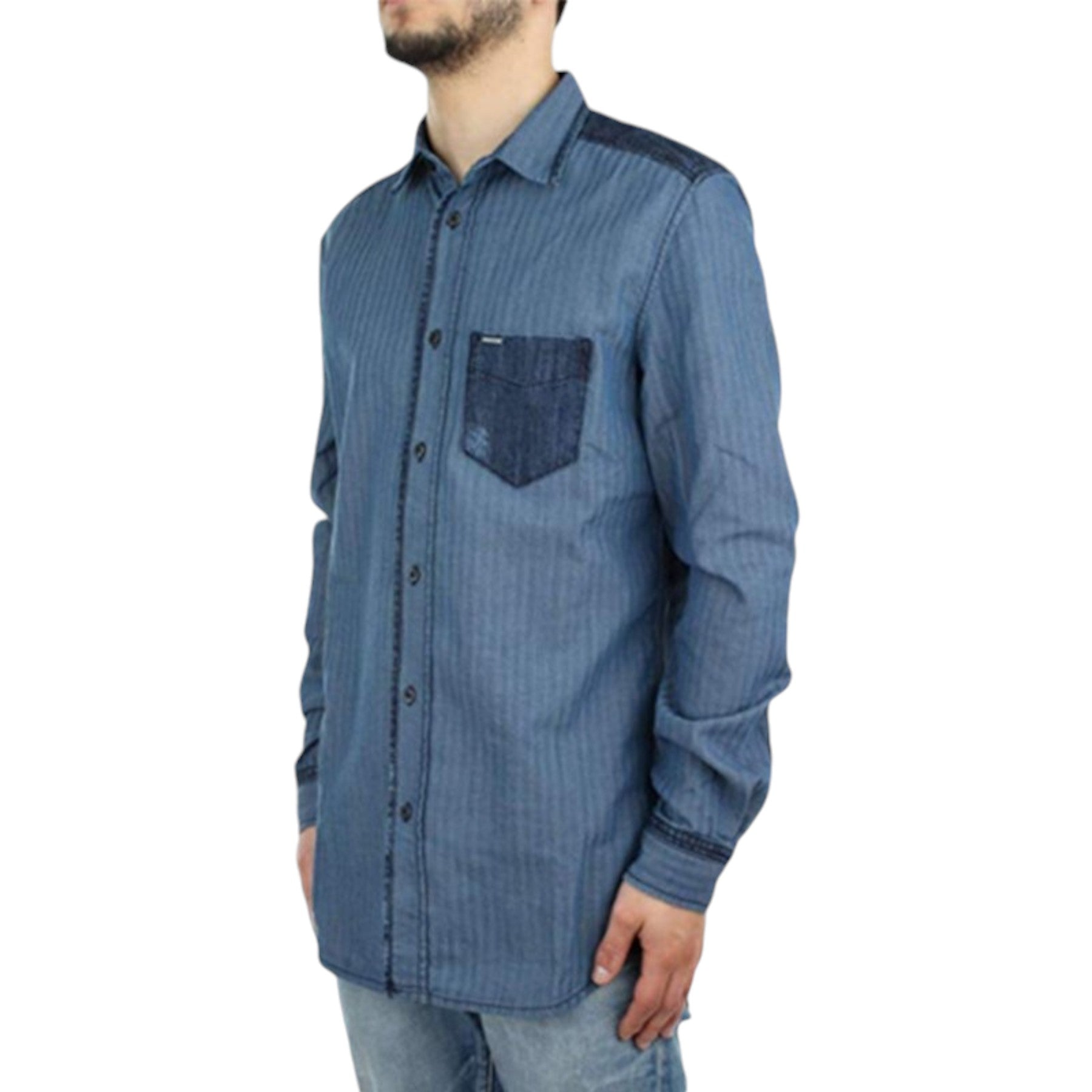 DIESEL D JERRY CHEMISE 0TAOF Mens Shirt Summer Long Sleeve Casual Cotton Shirt